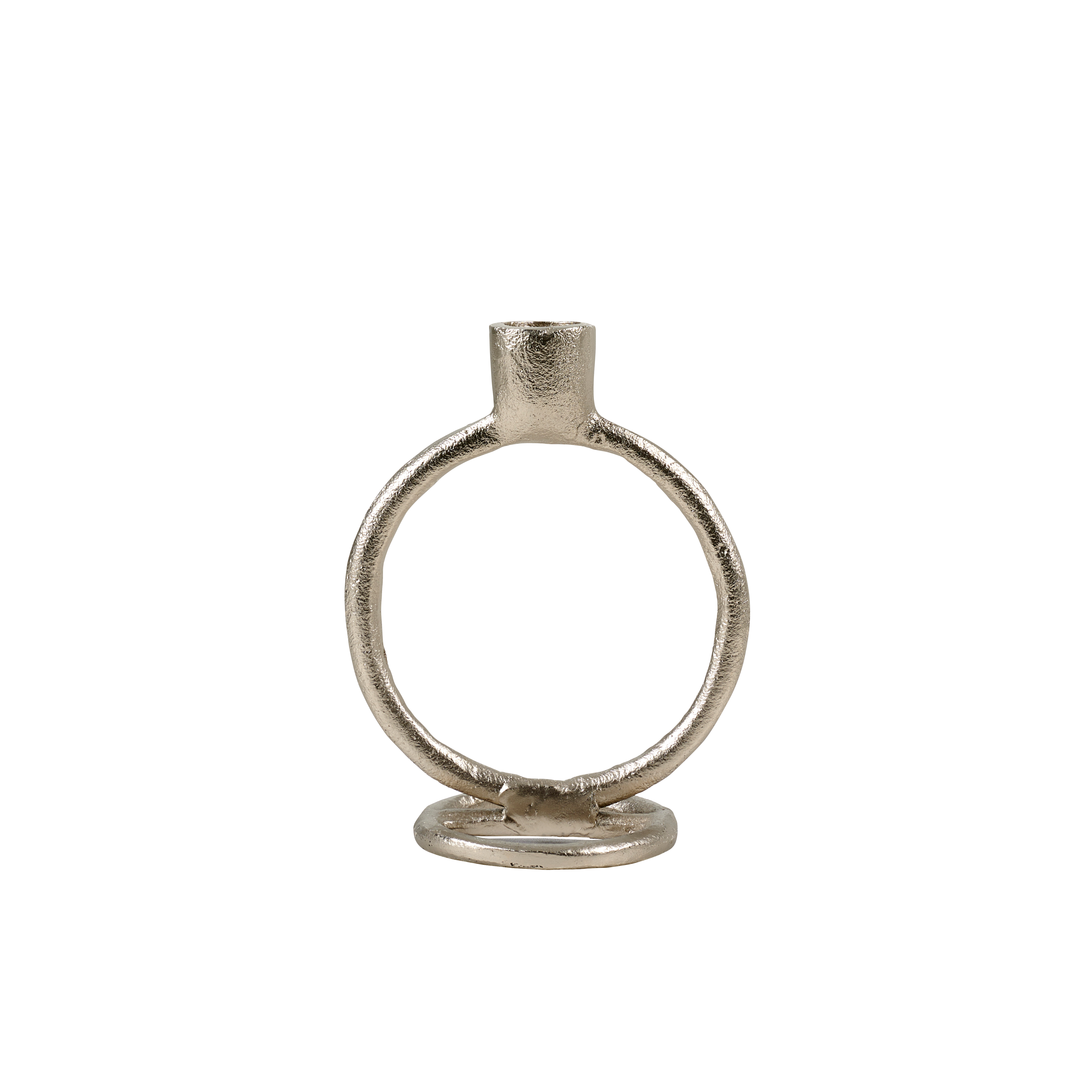 RINGS Kandelaar zilverH 14 x B 11 cm - Ø 7 cm
