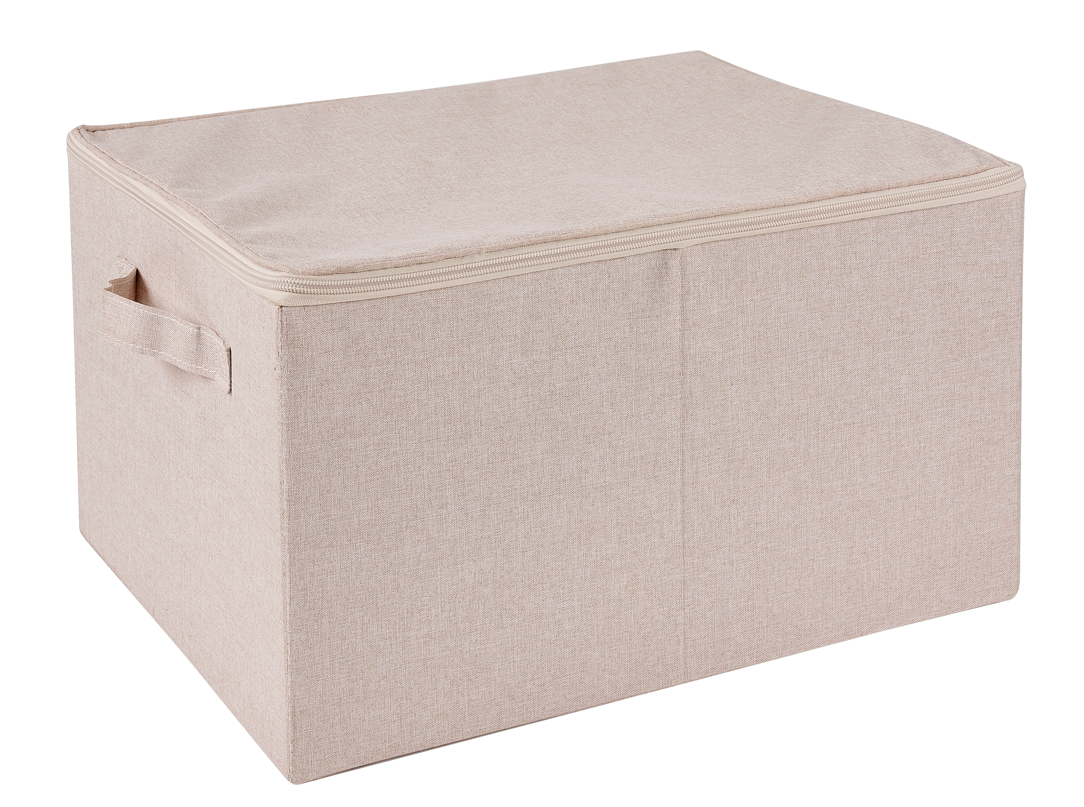 LINOLUX Opbergdoos met rits beigeH 25 x B 44 x D 35 cm