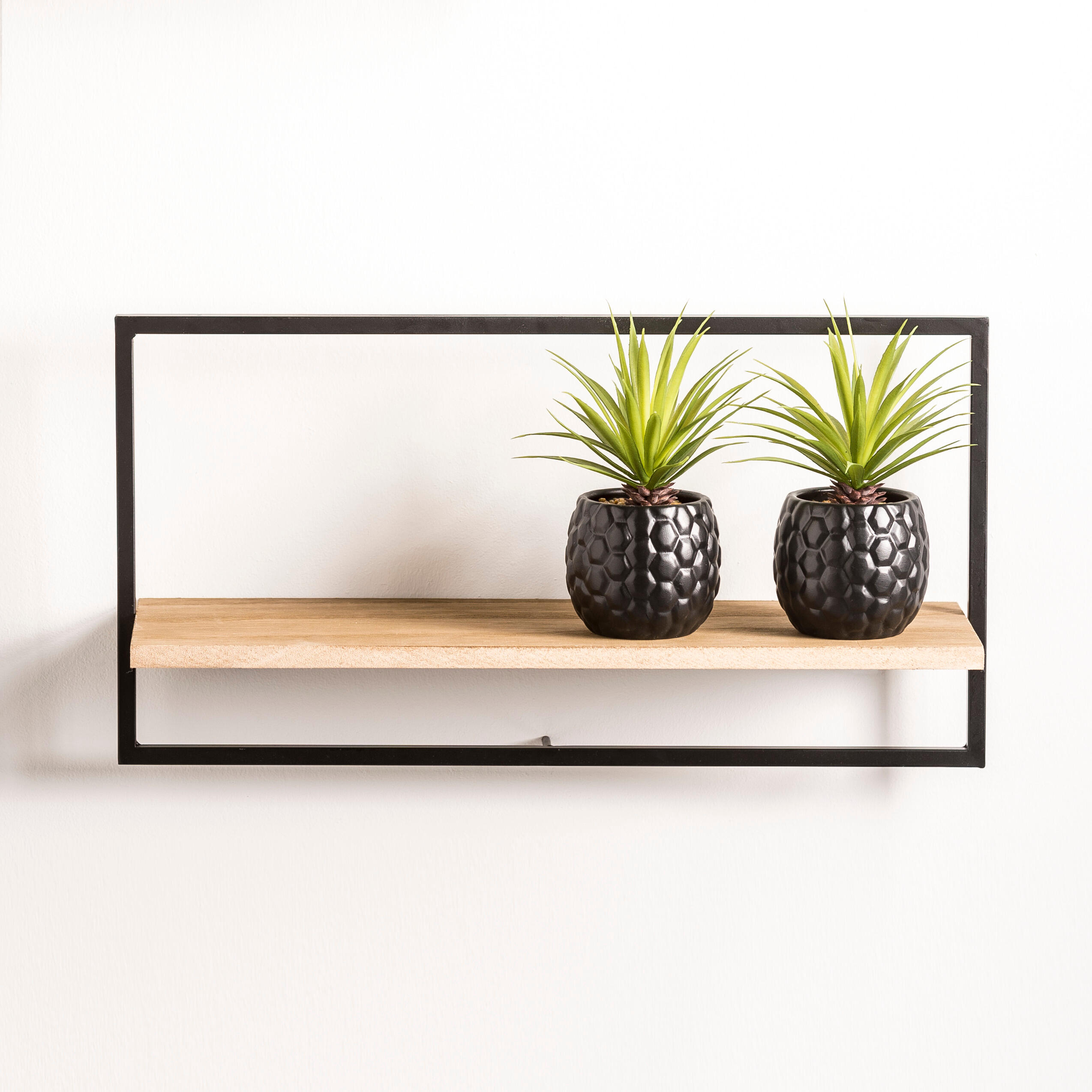 MIX&MATCH Hangrek zwart, naturelH 25 x B 48 x D 15 cm