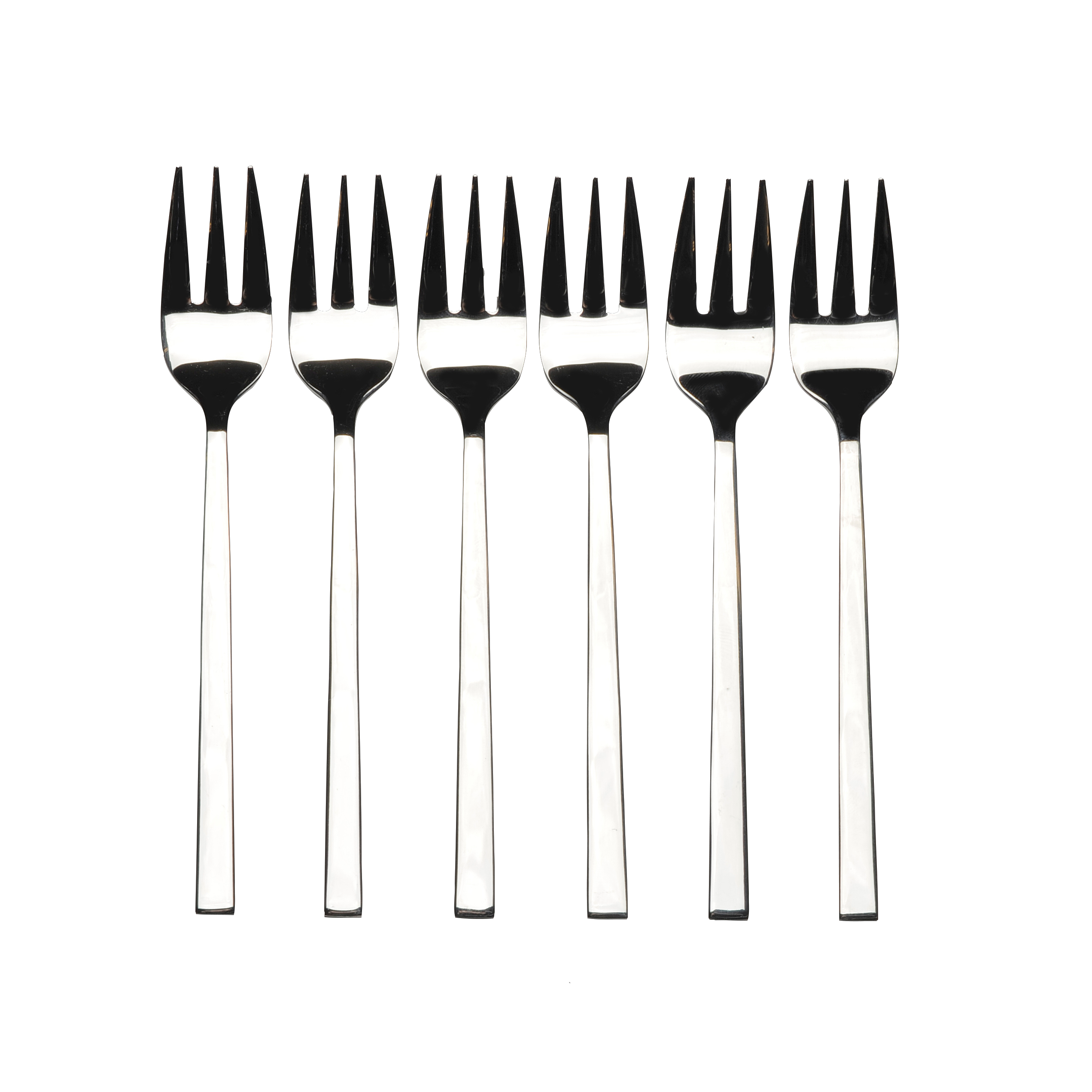 FINE Taartvorkjes set van 6 zilverL 14 cm