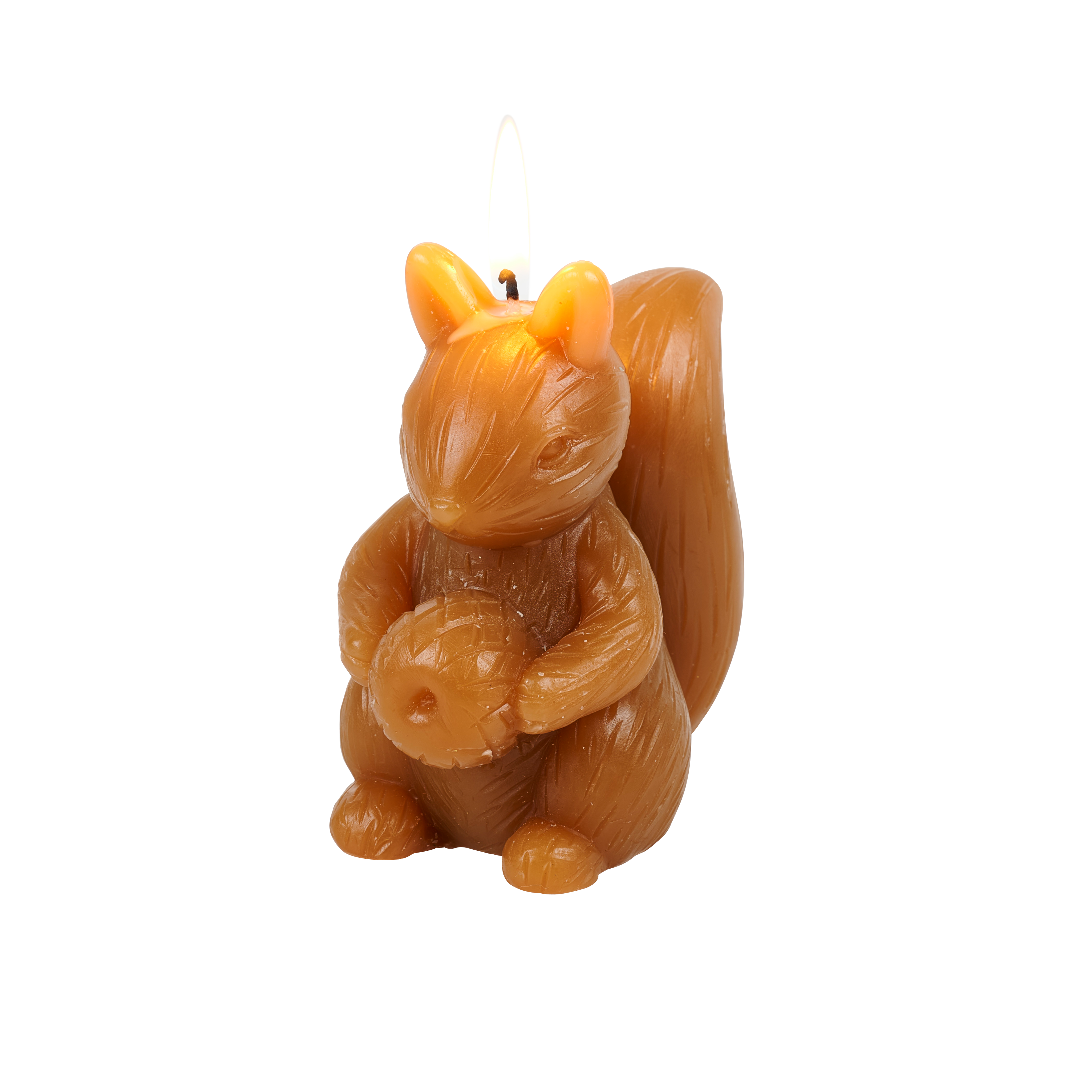 SQUIRREL Kaars eekhoorn bruinH 9 x B 5 x L 8 cm