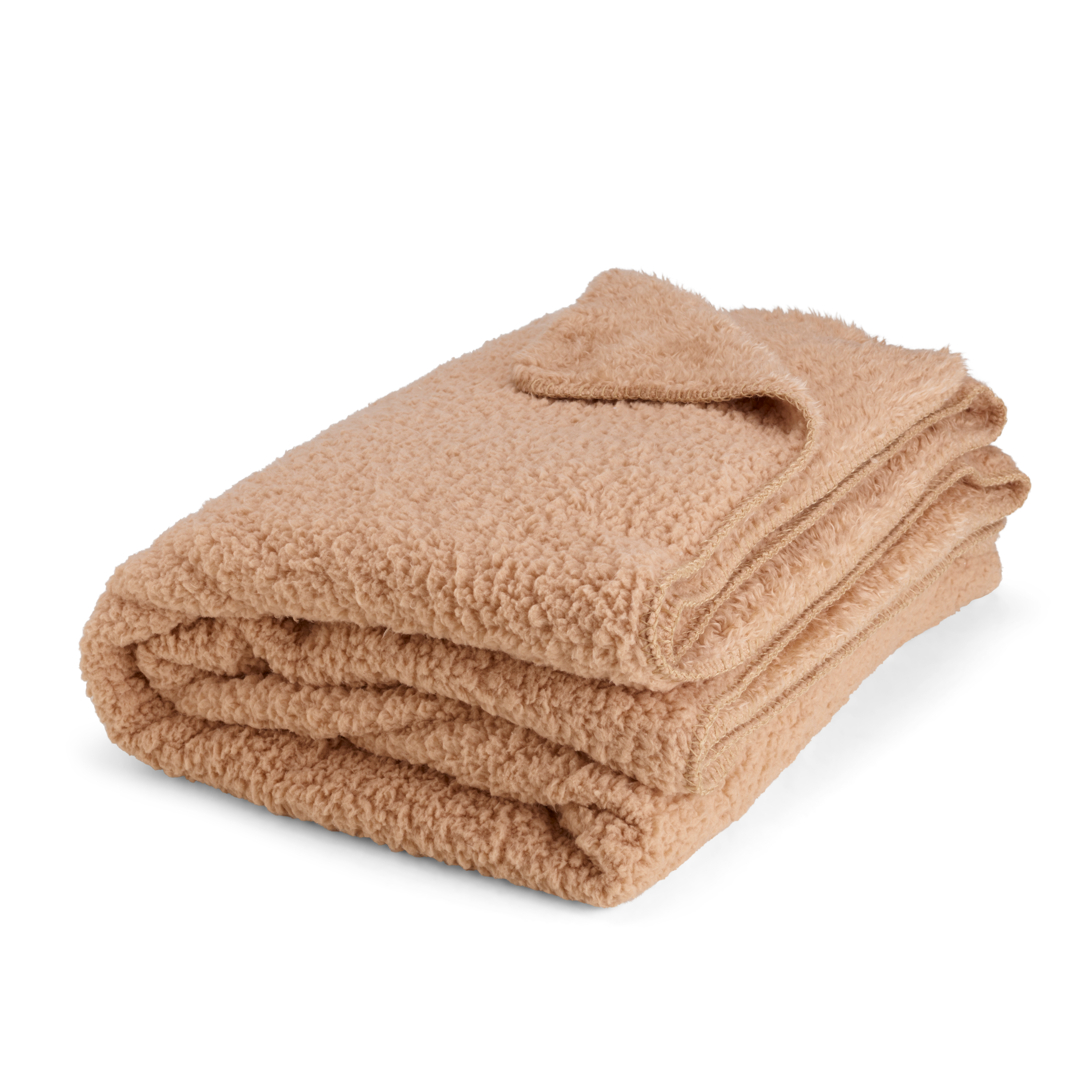 MOUTON Plaid lichtbruinB 150 x L 200 cm