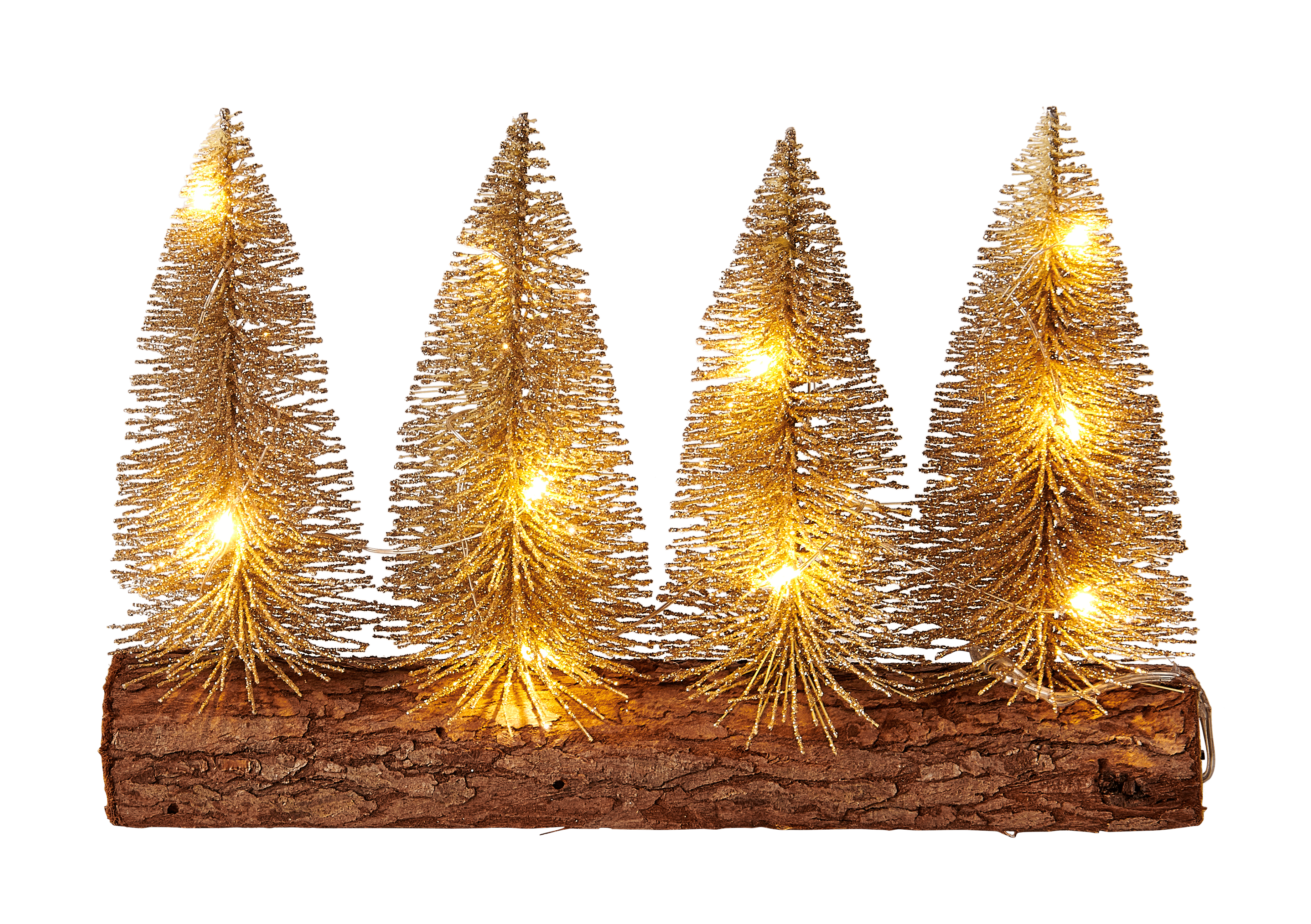 DANI Decobomen met 10 leds goudH 12 x L 20 cm
