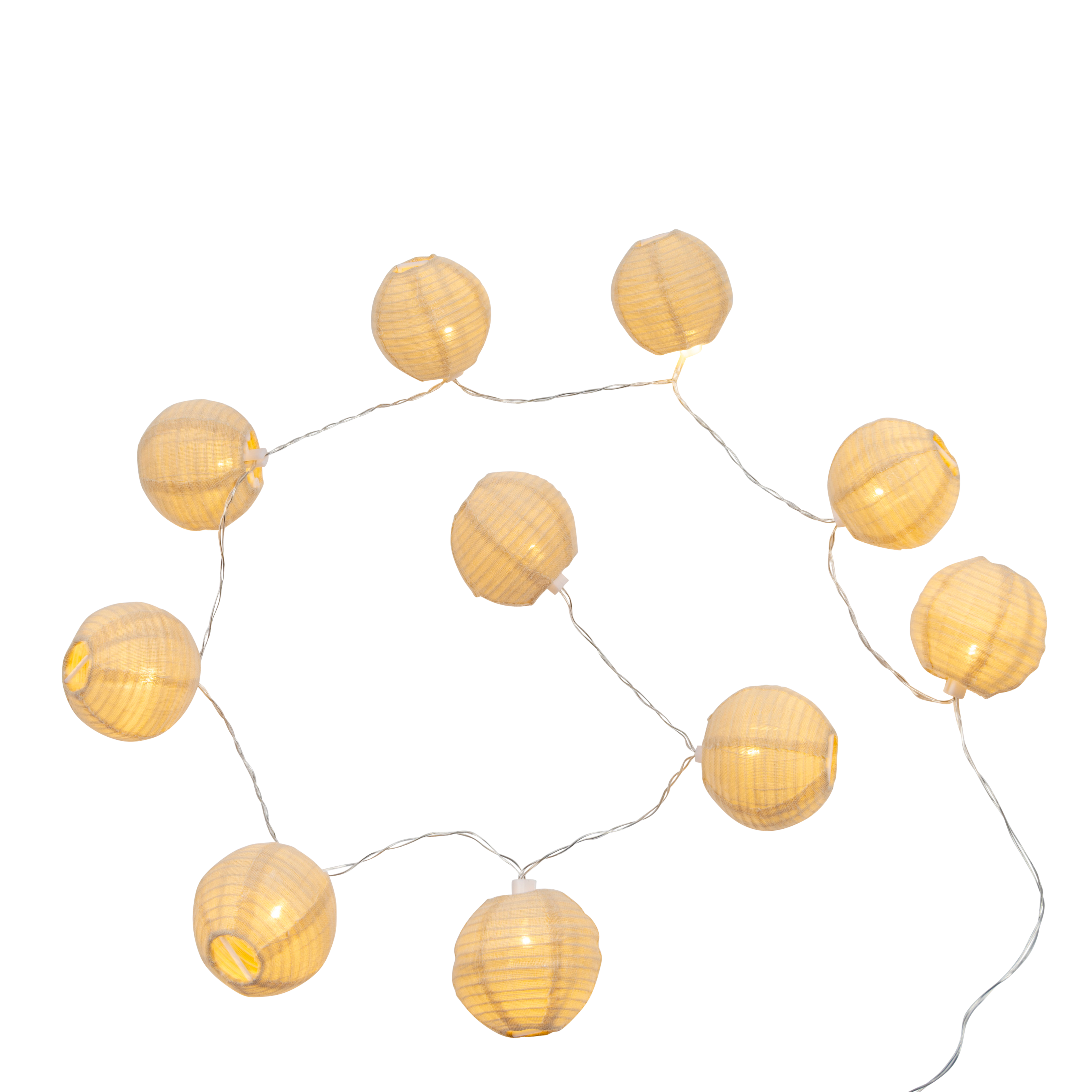 LYNN Lichtsnoer bal 10 leds beigeL 165 cm