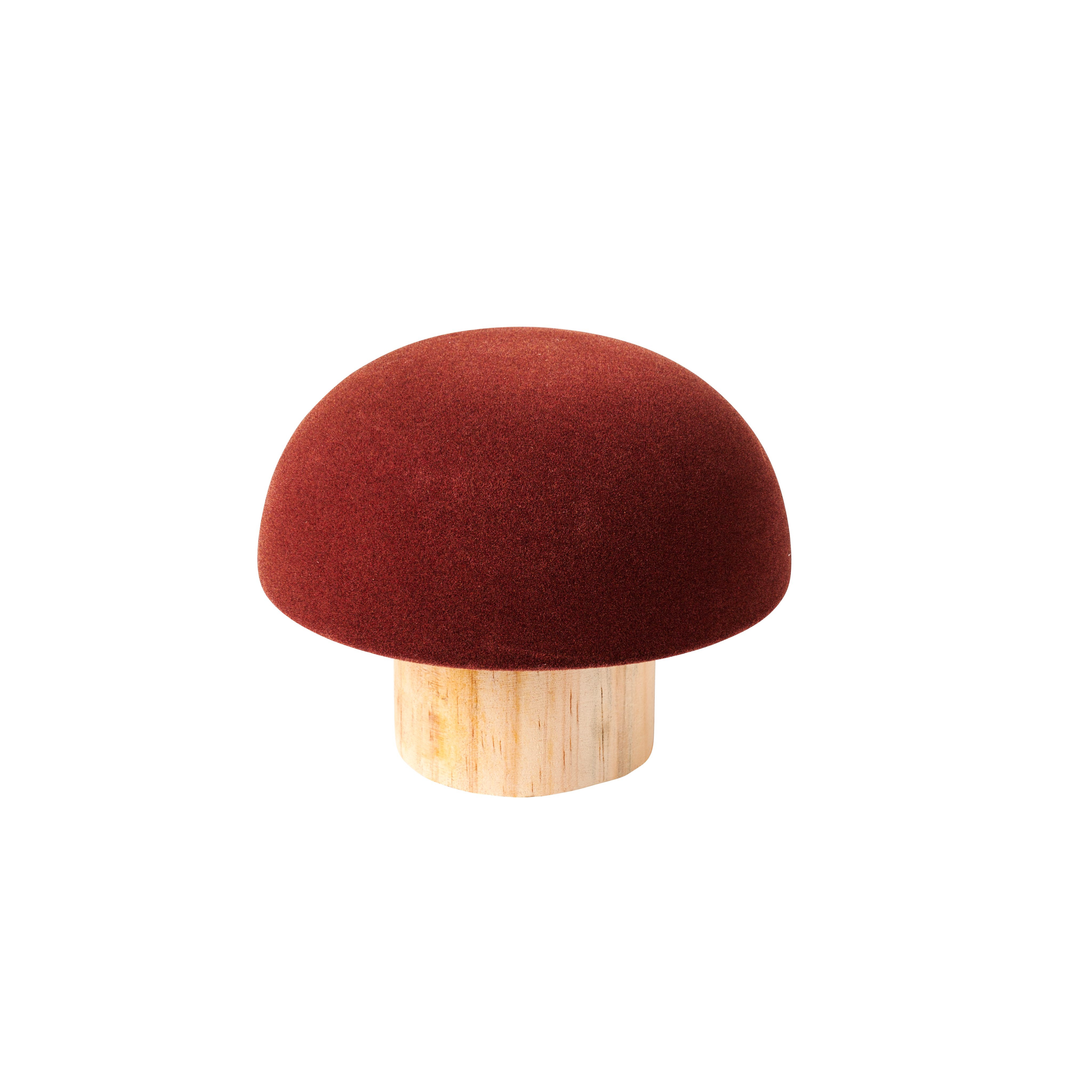 VELVET Paddenstoel naturel, bordeaux, multicolorH 10,5 cm - Ø 13,5 cm - CASA