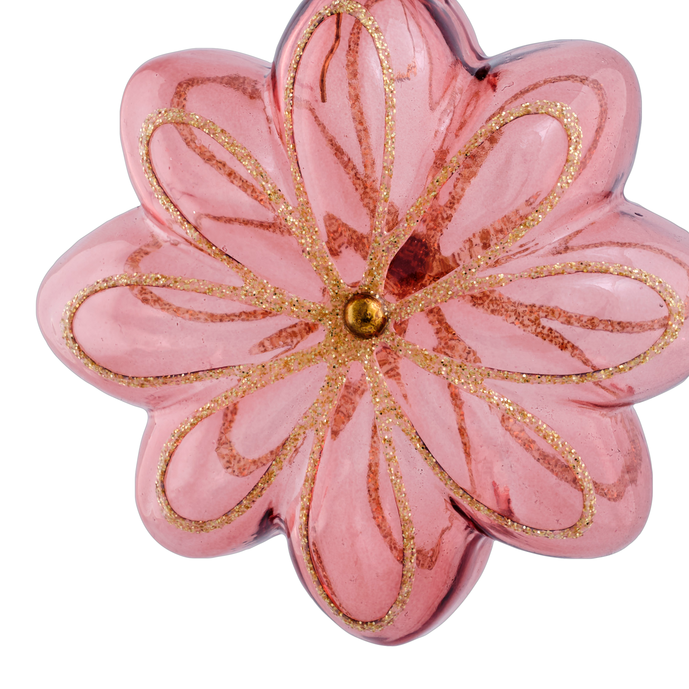 FLO Kerstbal perzikrozeL 8 x D 3,5 cm