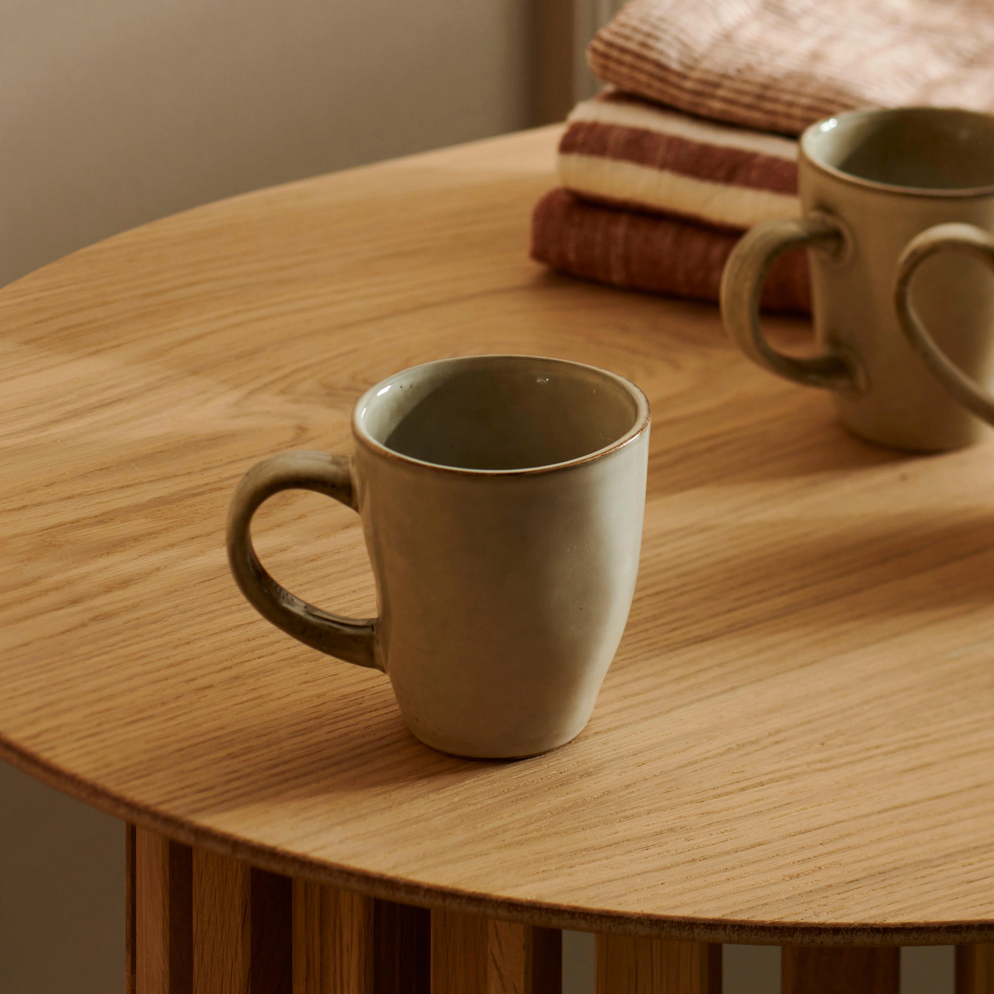 EARTH MARL Mok met handvat 20 CL crème - set van 4 H 8,5 cm - Ø 7,5 cm
