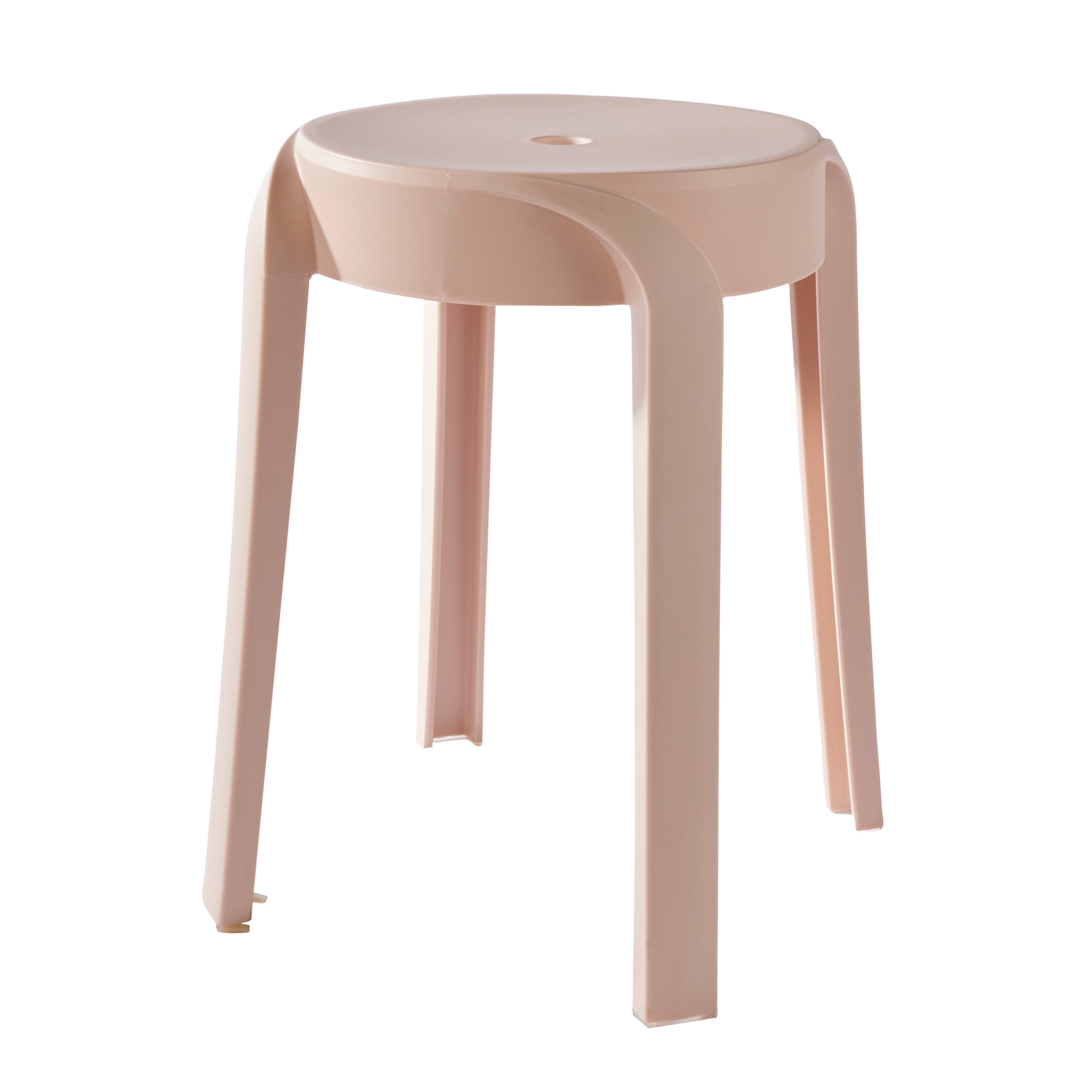 KARLUS Kruk beigeH 46 cm - Ø 43 cm