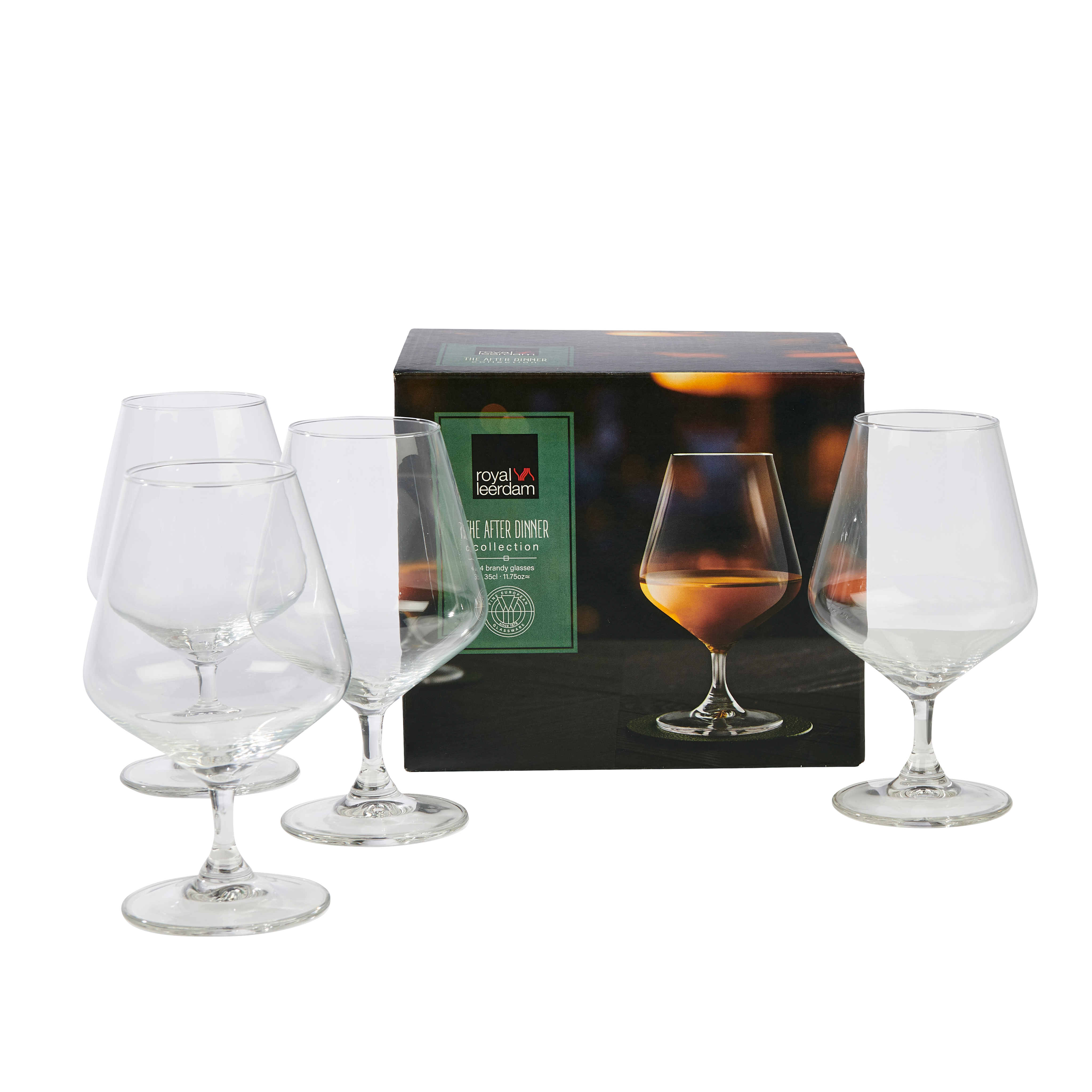 AFTER DINNER Cognacglas set van 4 transparant