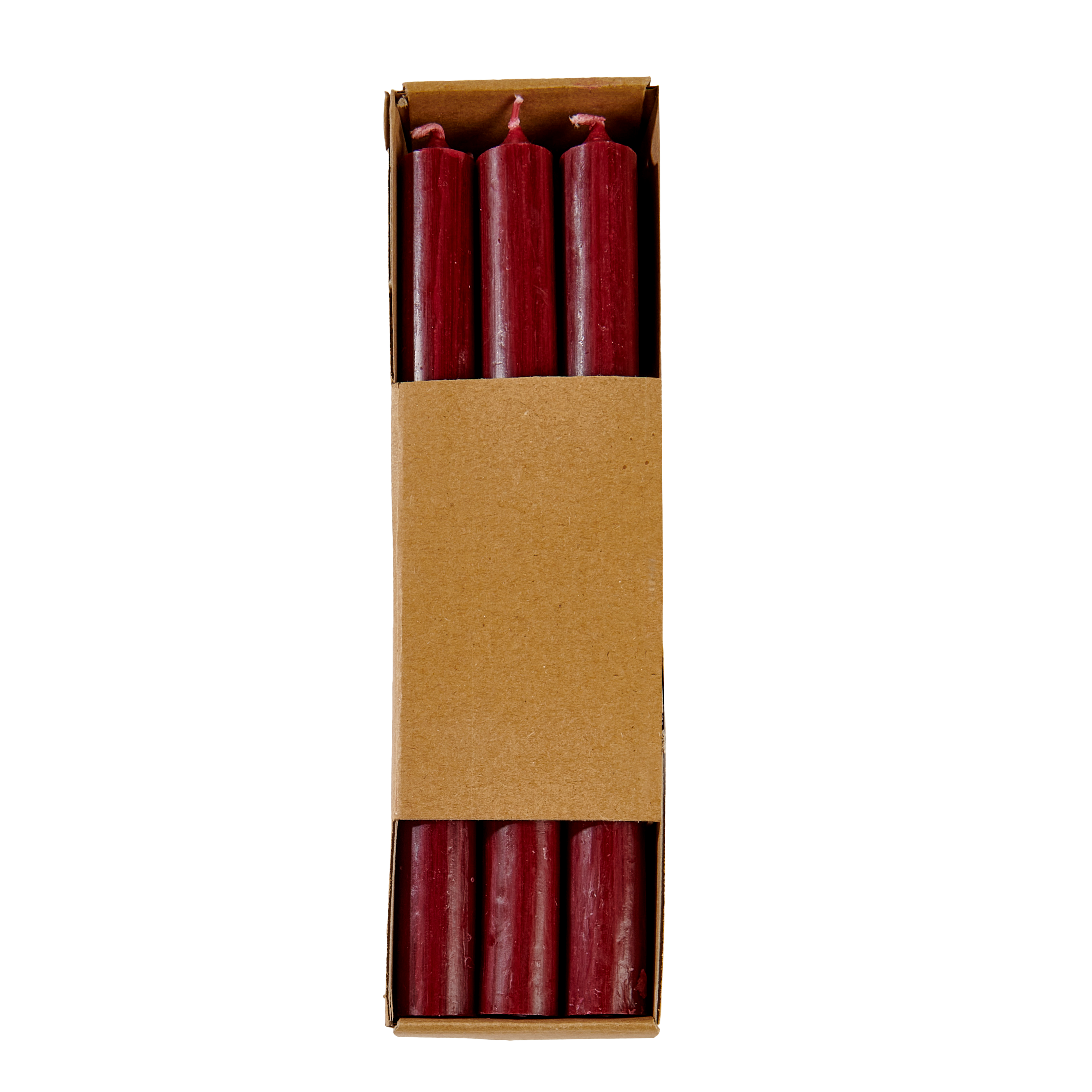 FINA Kaarsen set van 6 bordeauxH 25 cm - Ø 2,2 cm