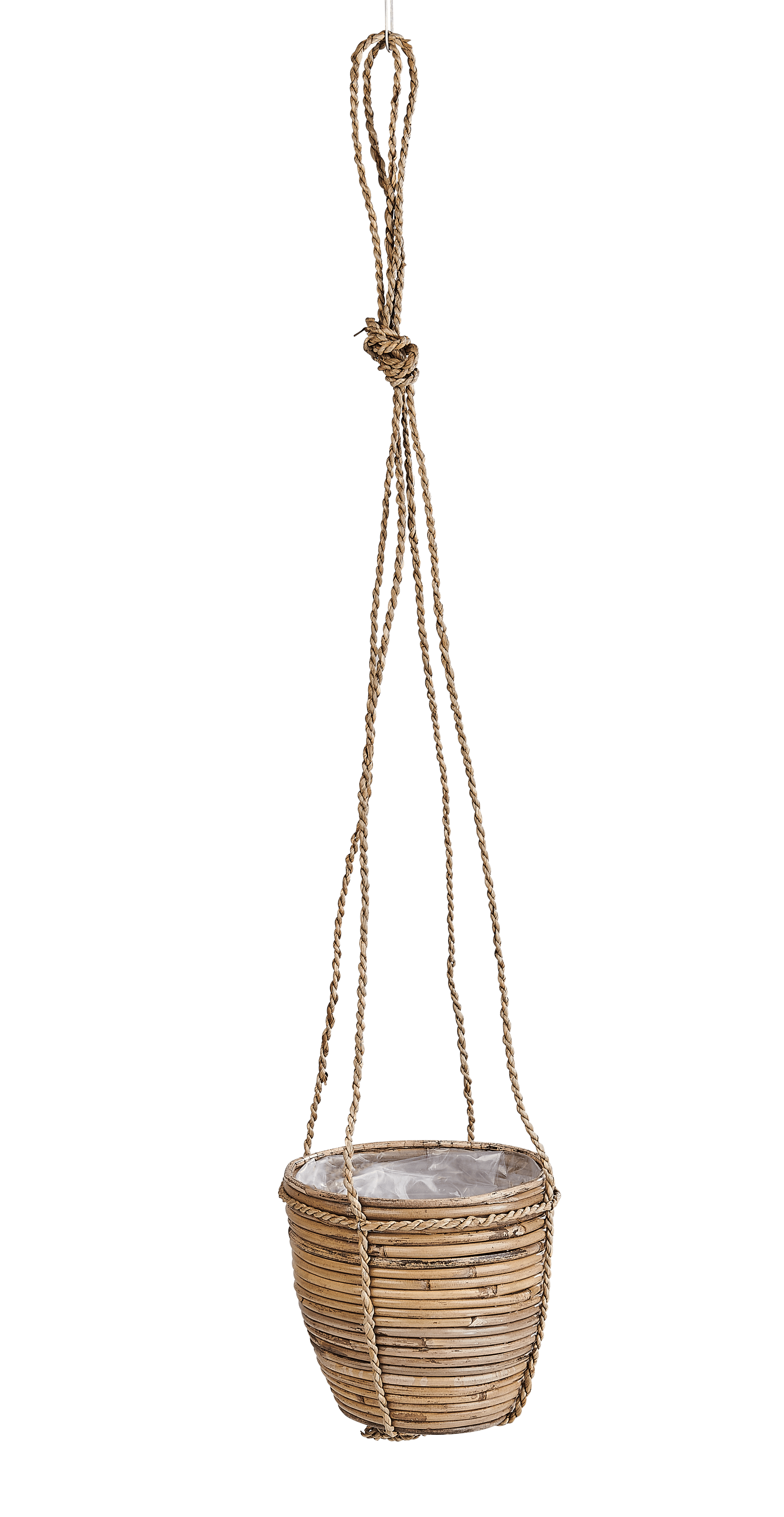 STRIPE Hangpot naturelH 16 cm - Ø 17 cm - Ø 11 cm