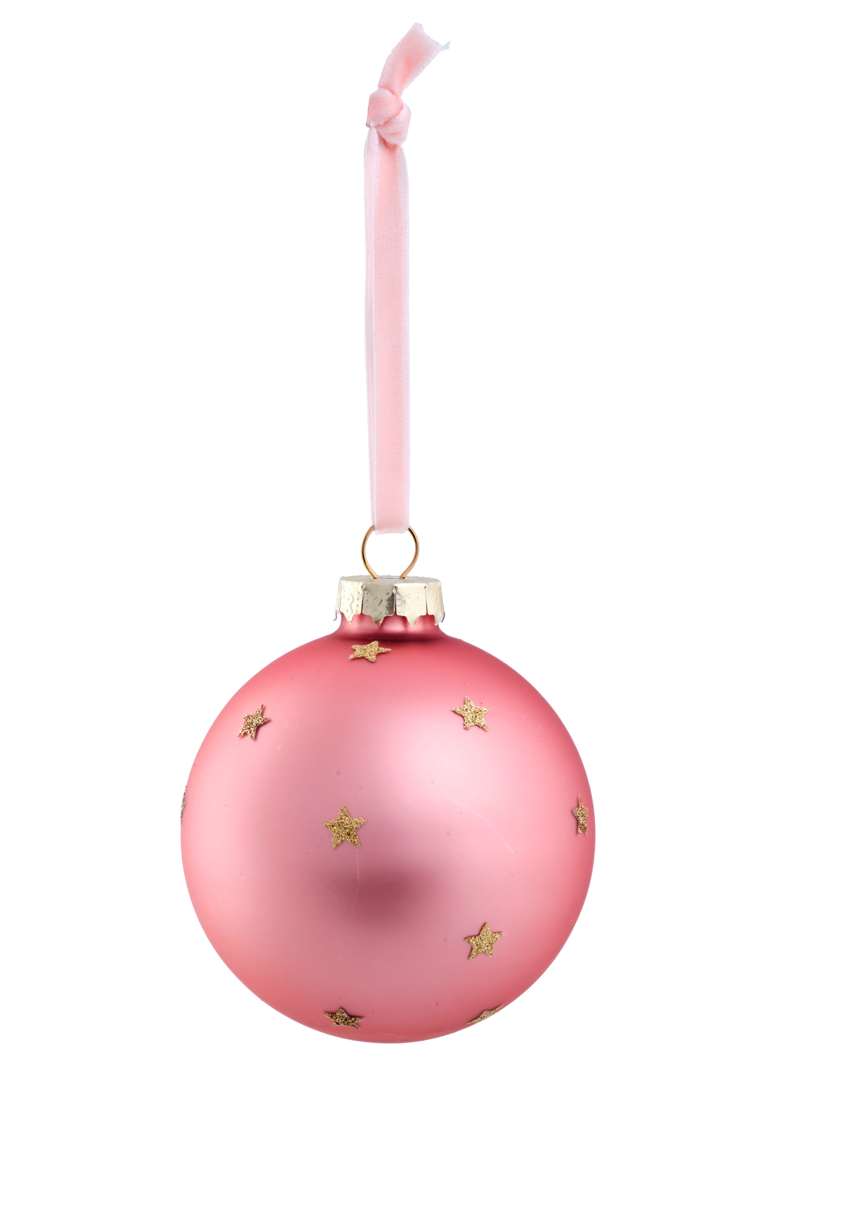 STARRY Kerstbal perzikrozeØ 8 cm