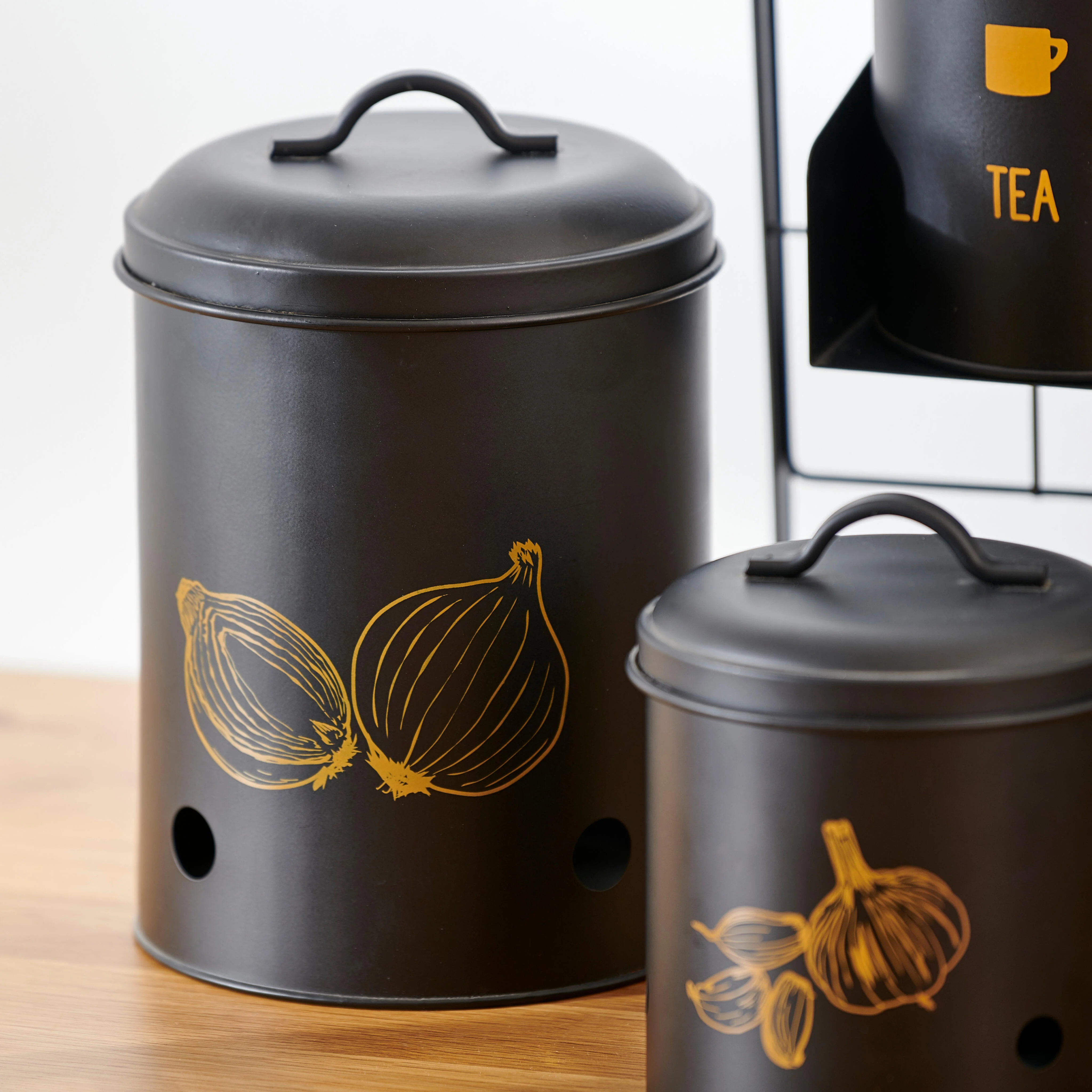 VIRA Bewaardoos zwartH 24,5 x B 20 cm - Ø 16 cm - CASA