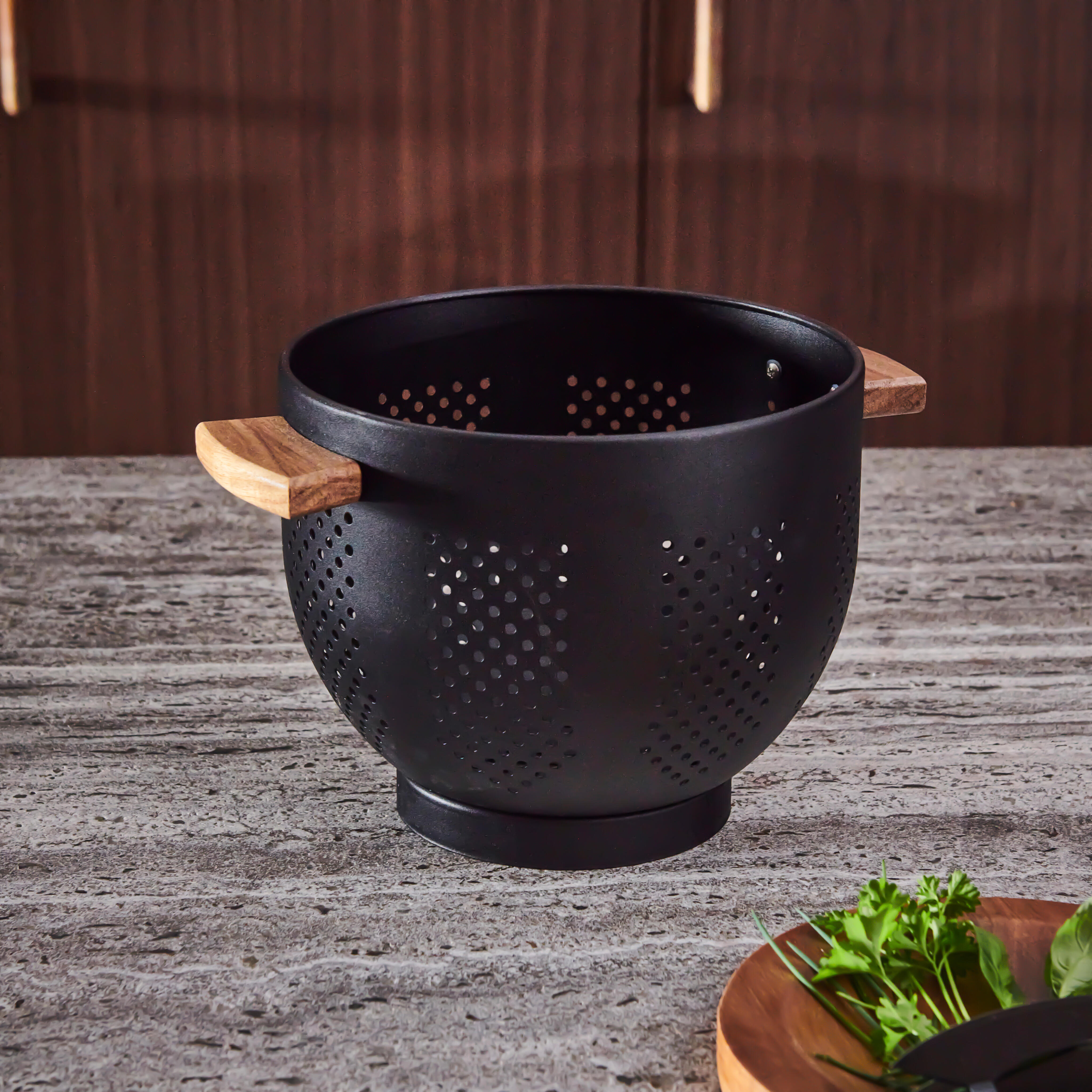 ACACIA LUX Vergiet zwart, naturelH 19 cm - Ø 22 cm