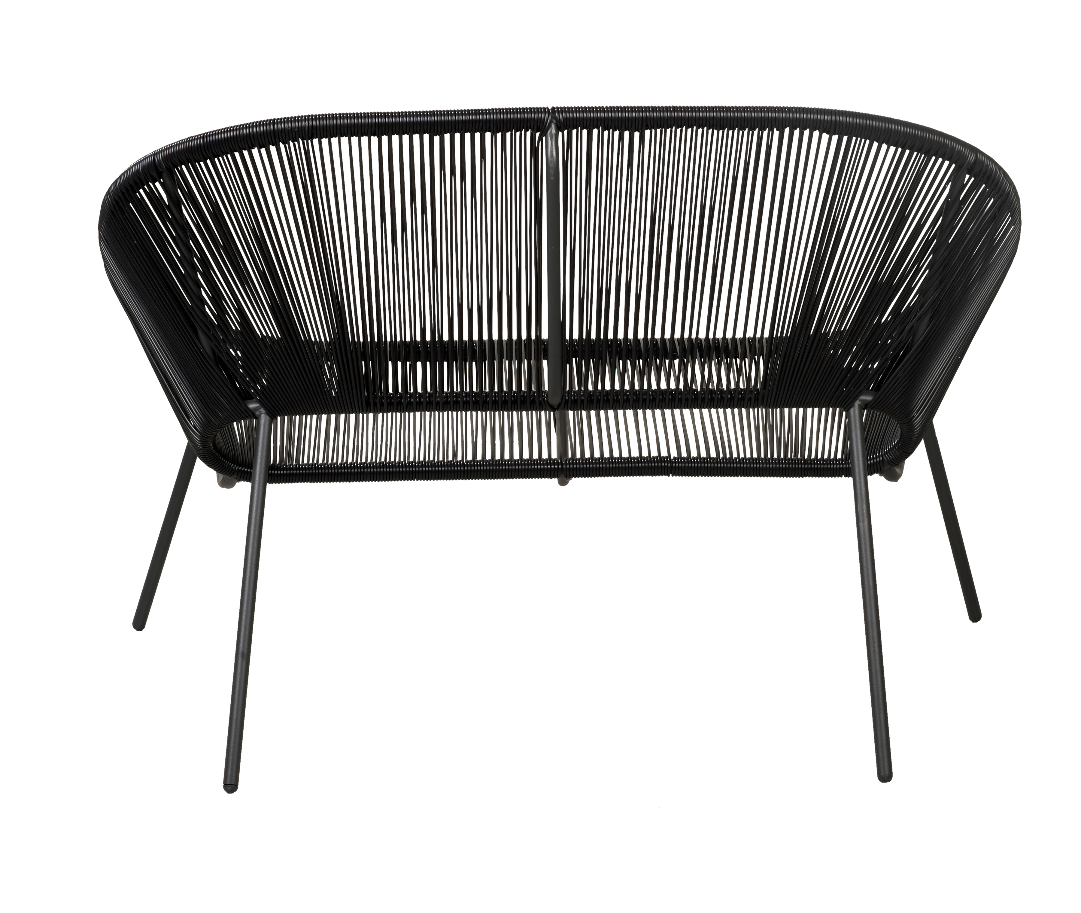 ACAPULCO Lounge bank zwartH 83 x B 115,5 x D 69 cm