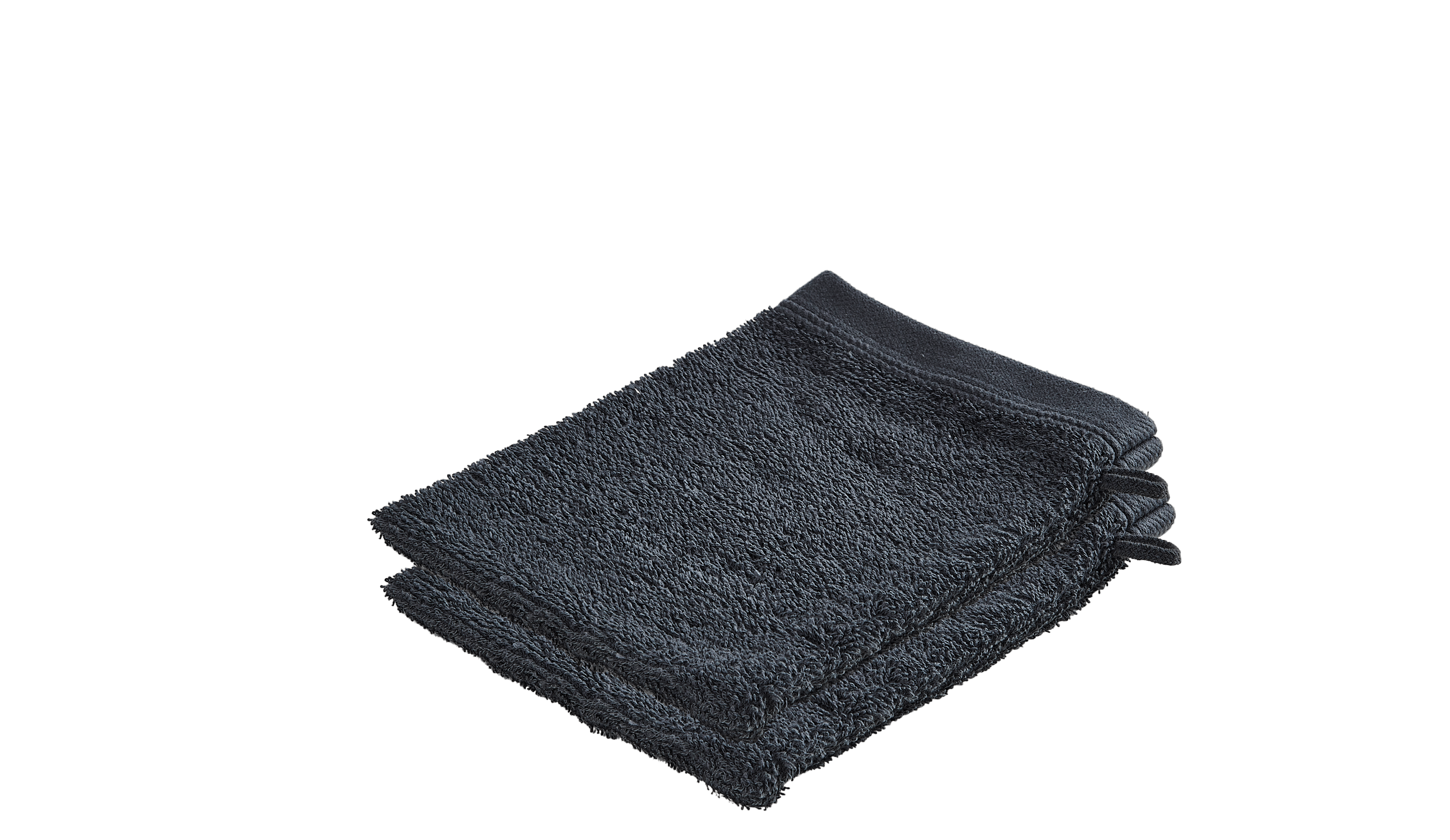 RECYCLE Washandjes set van 2 antracietB 16 x L 21 cm