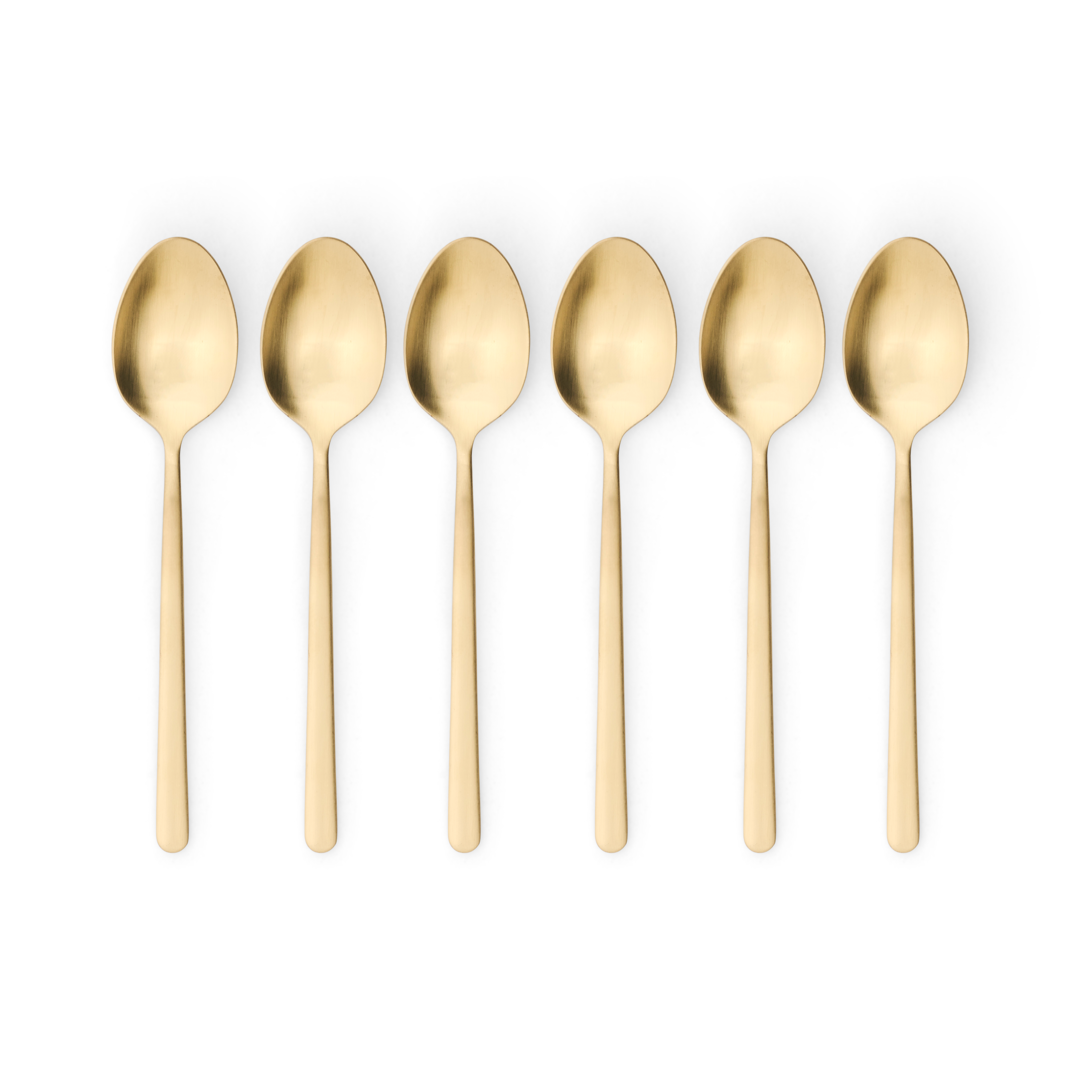 OLIVIA Koffielepel set van 6 goudL 14,2 cm