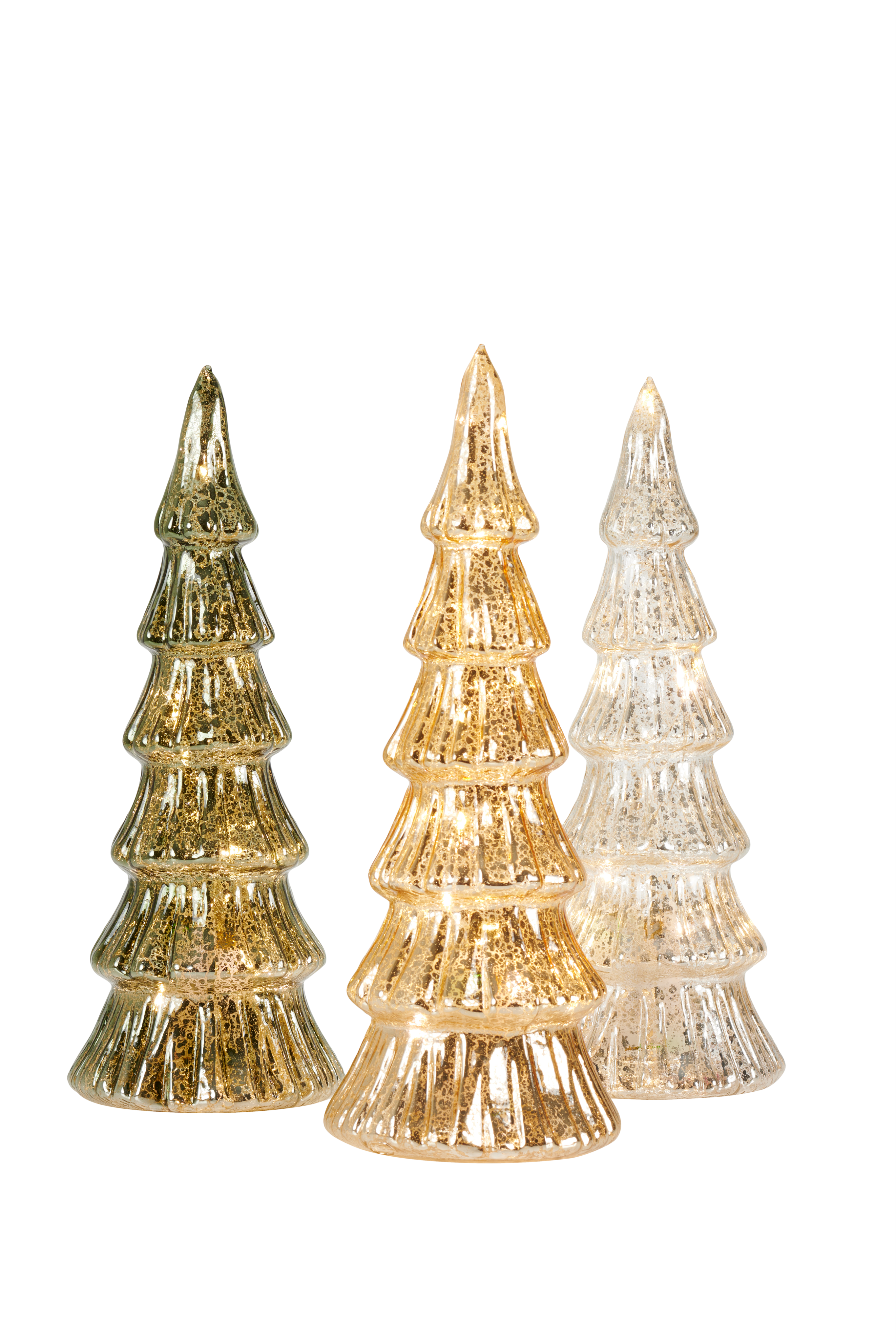 TILLIE Deco boom met 12 led goudH 26 cm - Ø 10 cm