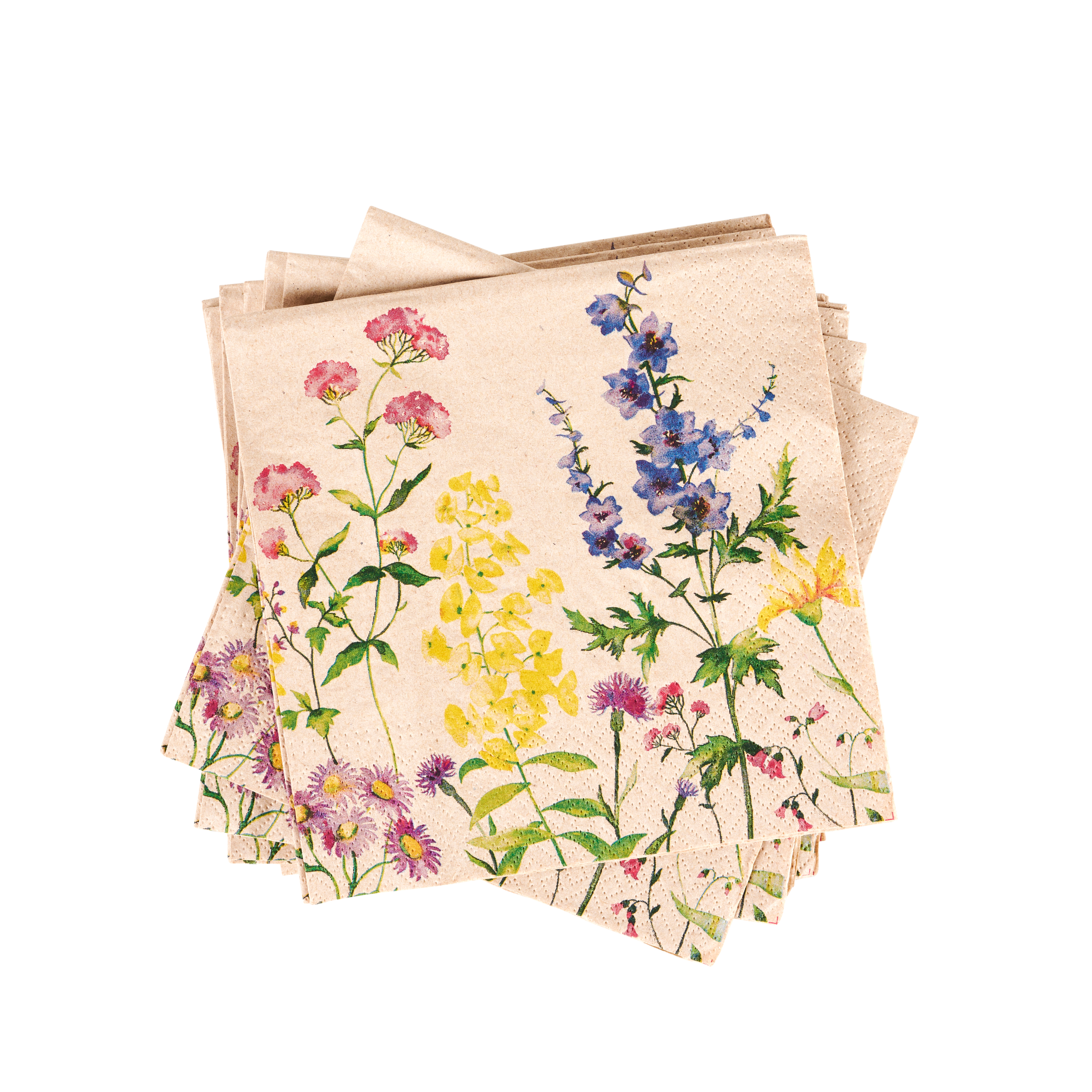ECO FLORAL Set van 20 servetten diverse kleurenB 33 x L 33 cm