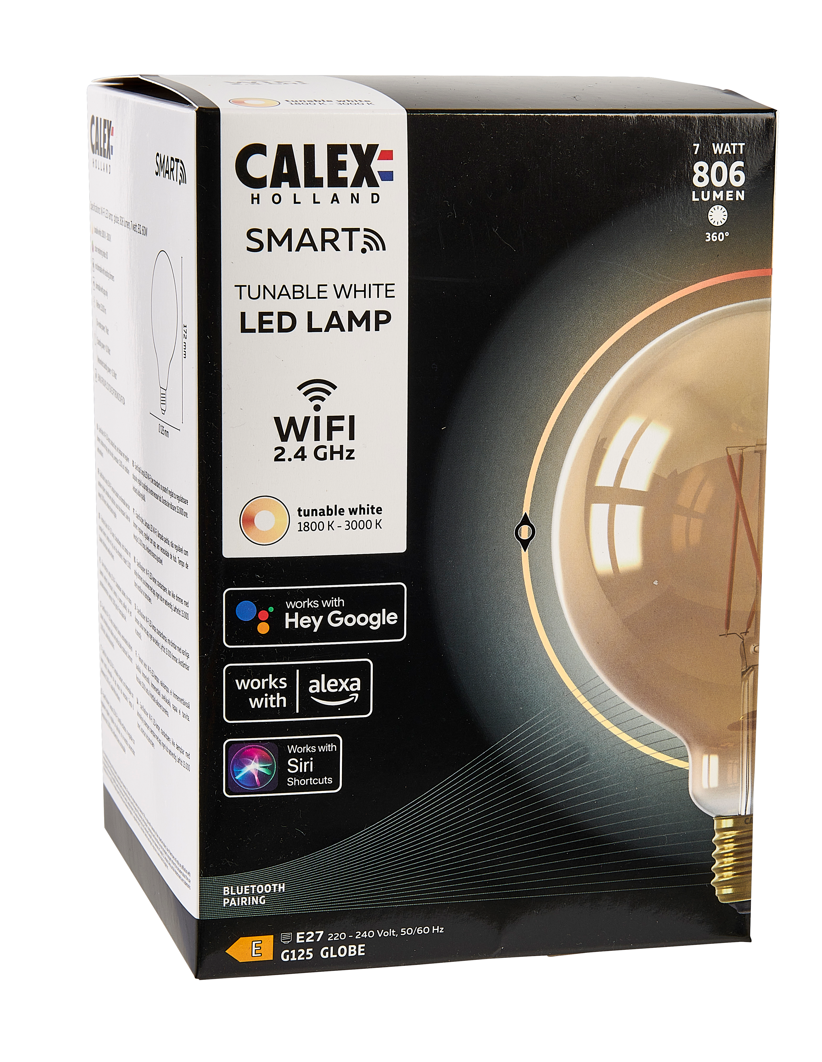 CALEX SMART Ledlamp E27 1800-3000KH 17,2 cm - Ø 12,5 cm