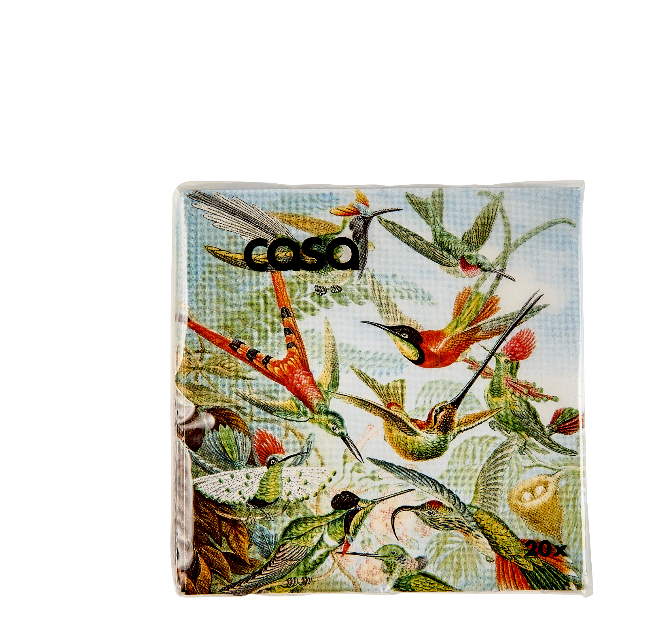 COLIBRI Set van 20 servetten multicolorB 24 x L 24 cm