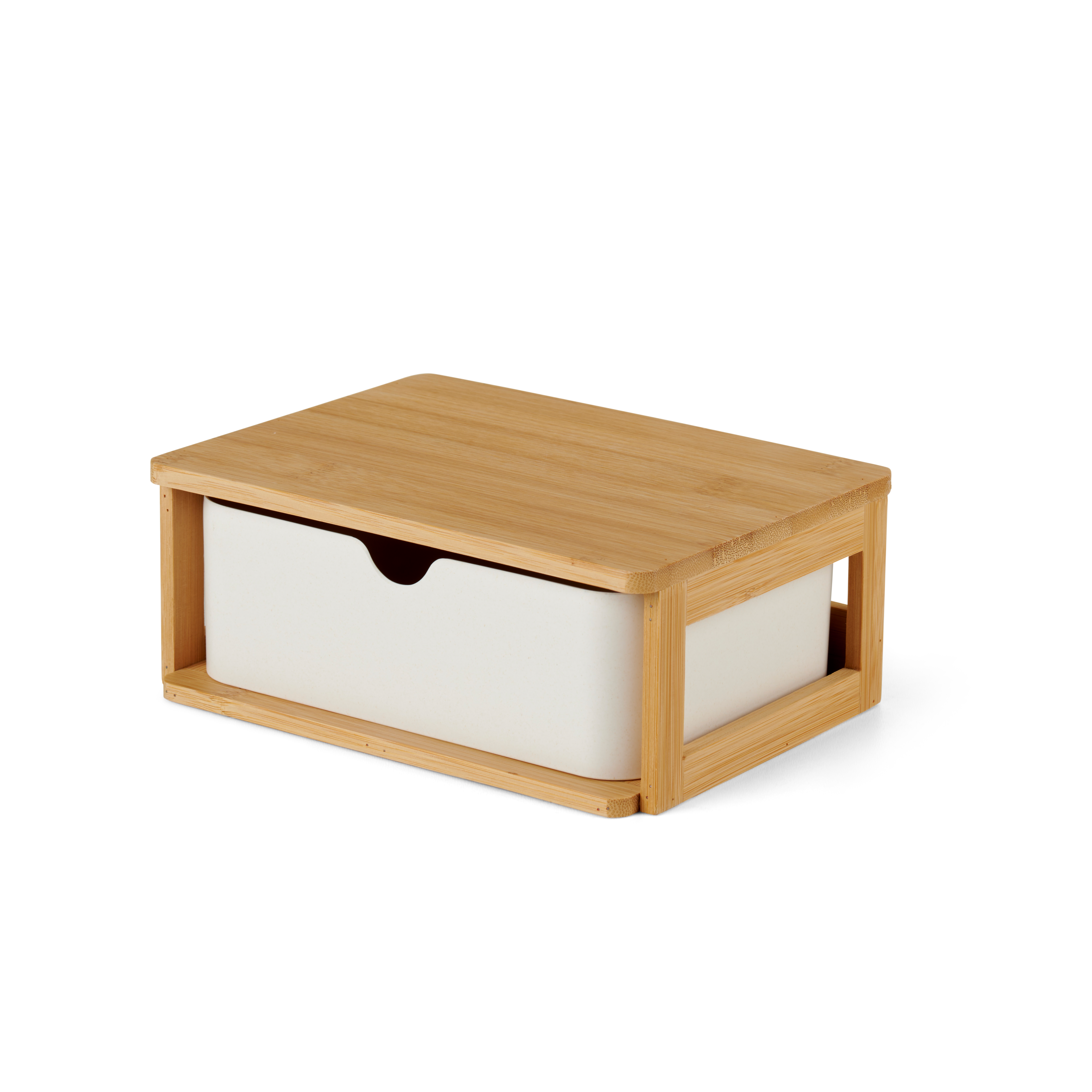 KONDO Organiser 1 lade wit, naturelH 8 x B 19,5 x D 14,8 cm