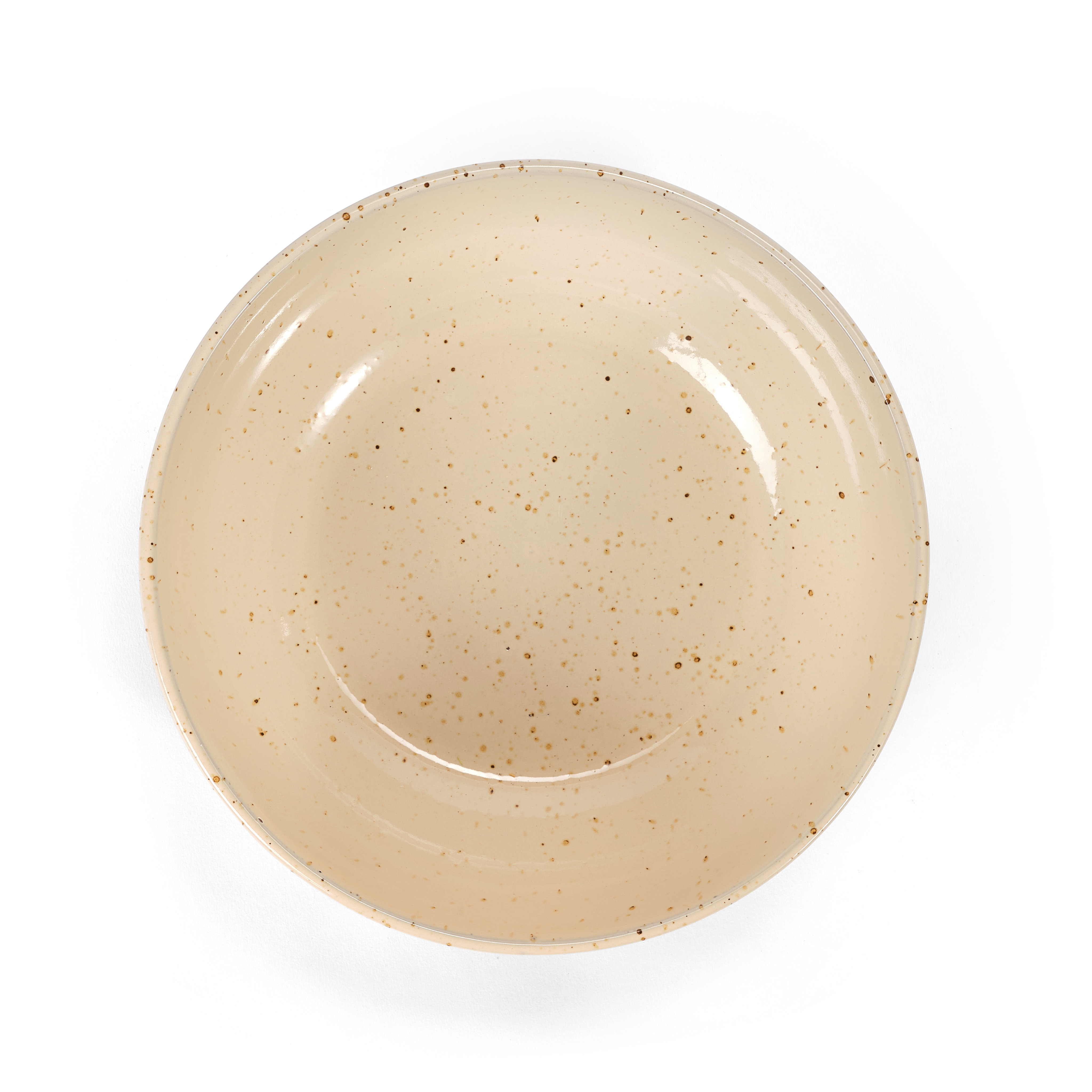 TERRA Bowl beige - set van 4 H 7,5 cm - Ø 24,5 cm