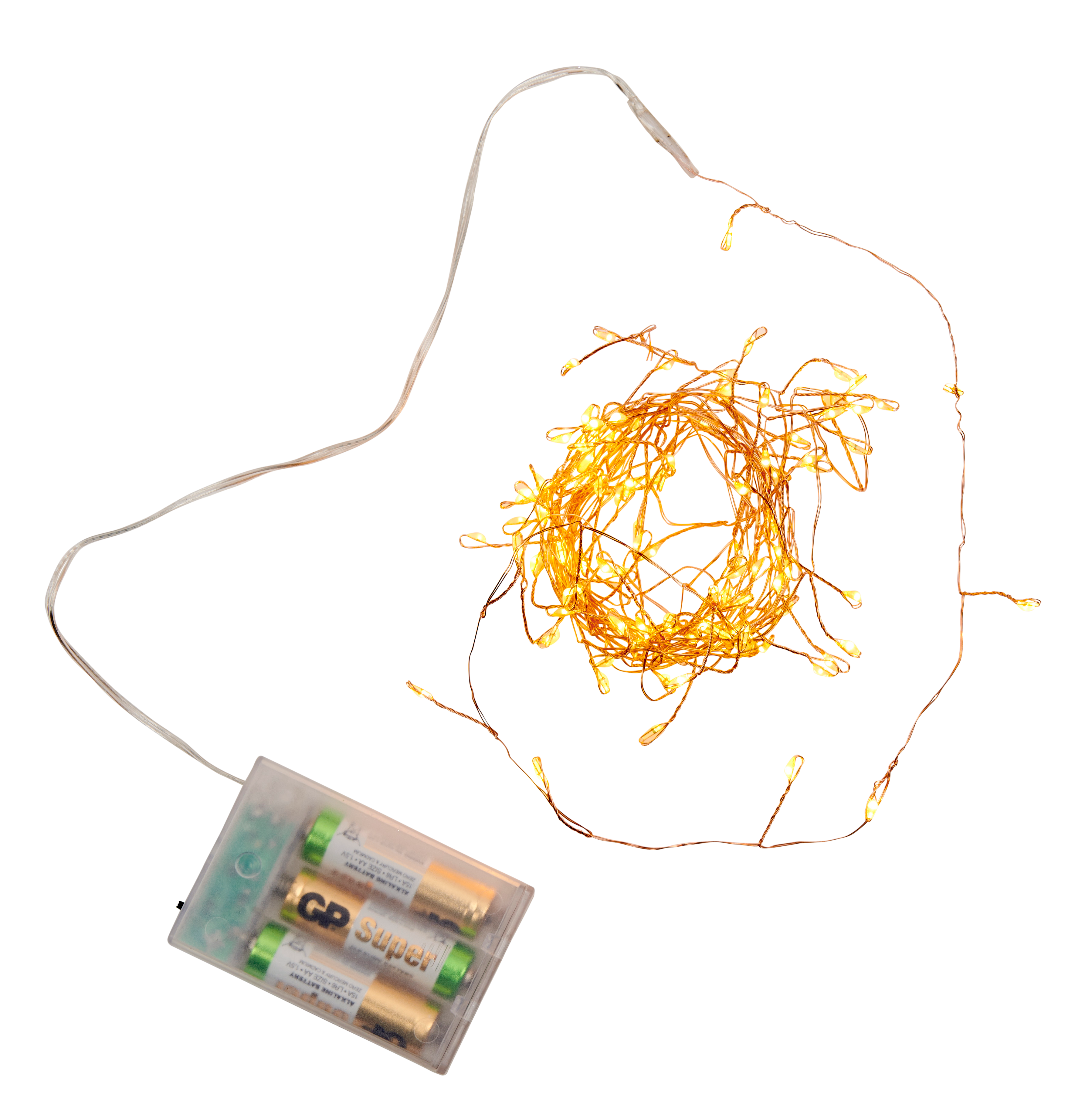 ELLI Lichtsnoer cluster met 100 leds koperH 9,5 cm - Ø 7,5 cm