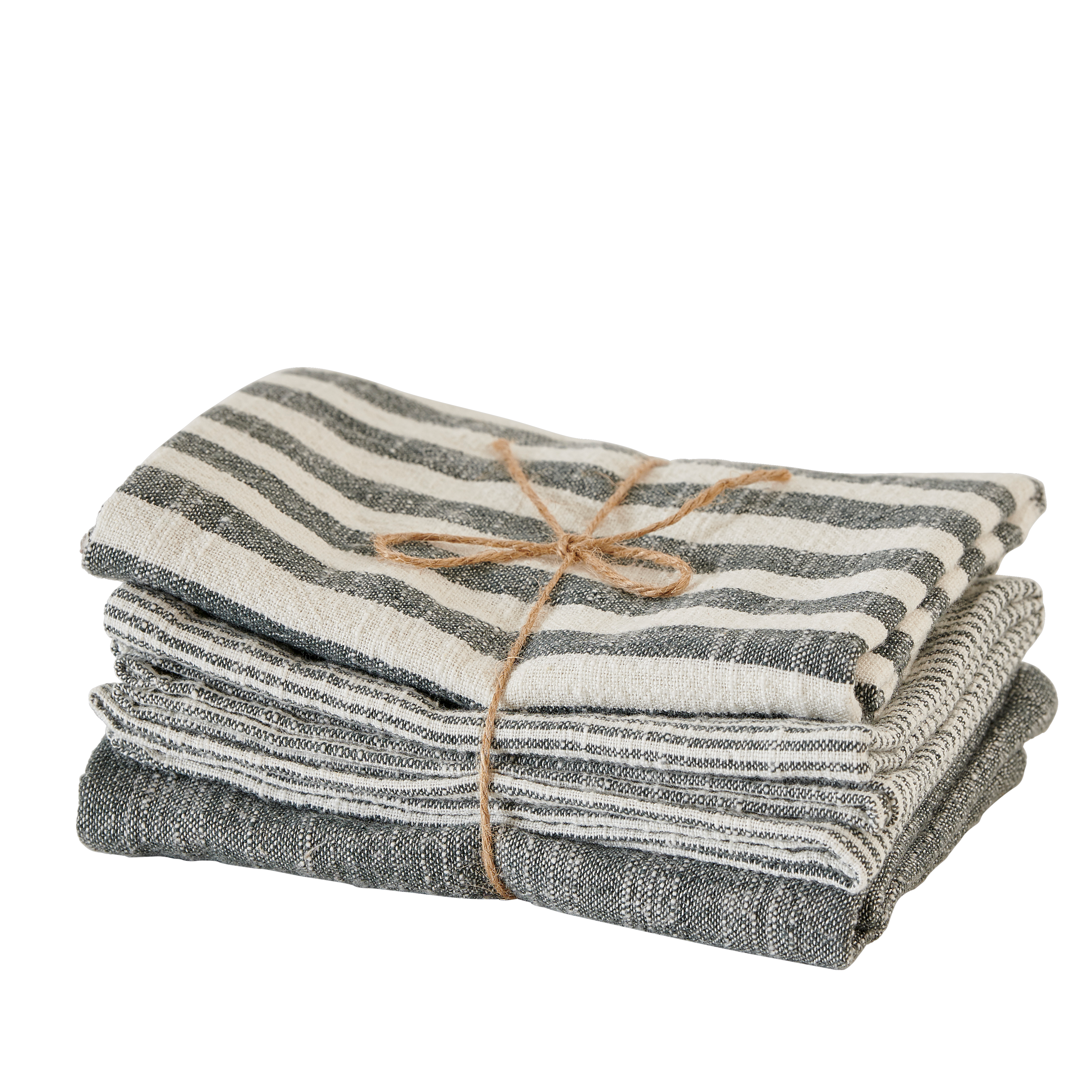 LAURENT Keukendoeken set van 3 grijsB 50 x L 70 cm - CASA