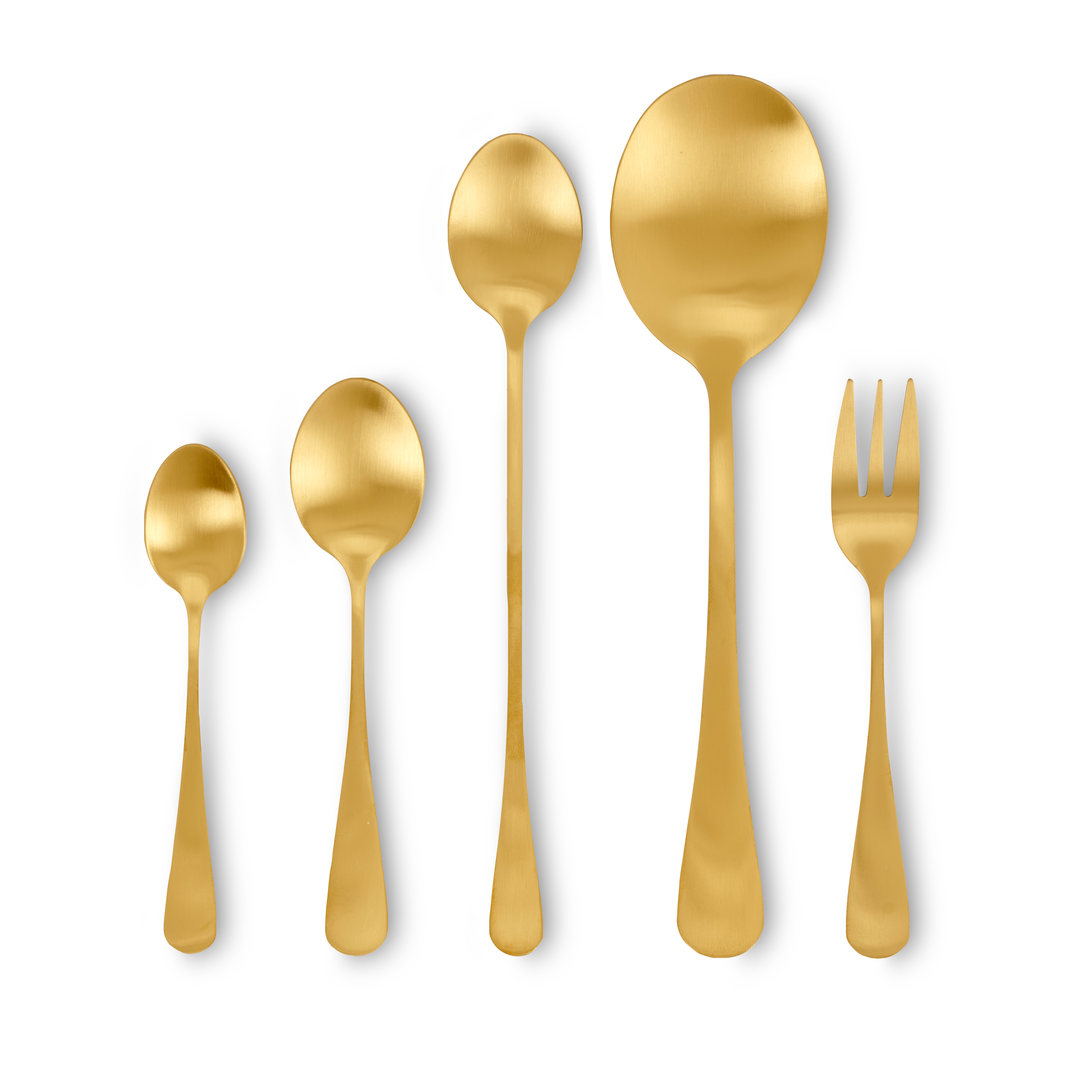 AXELLE Cocktaillepel set van 6 goudL 20 cm