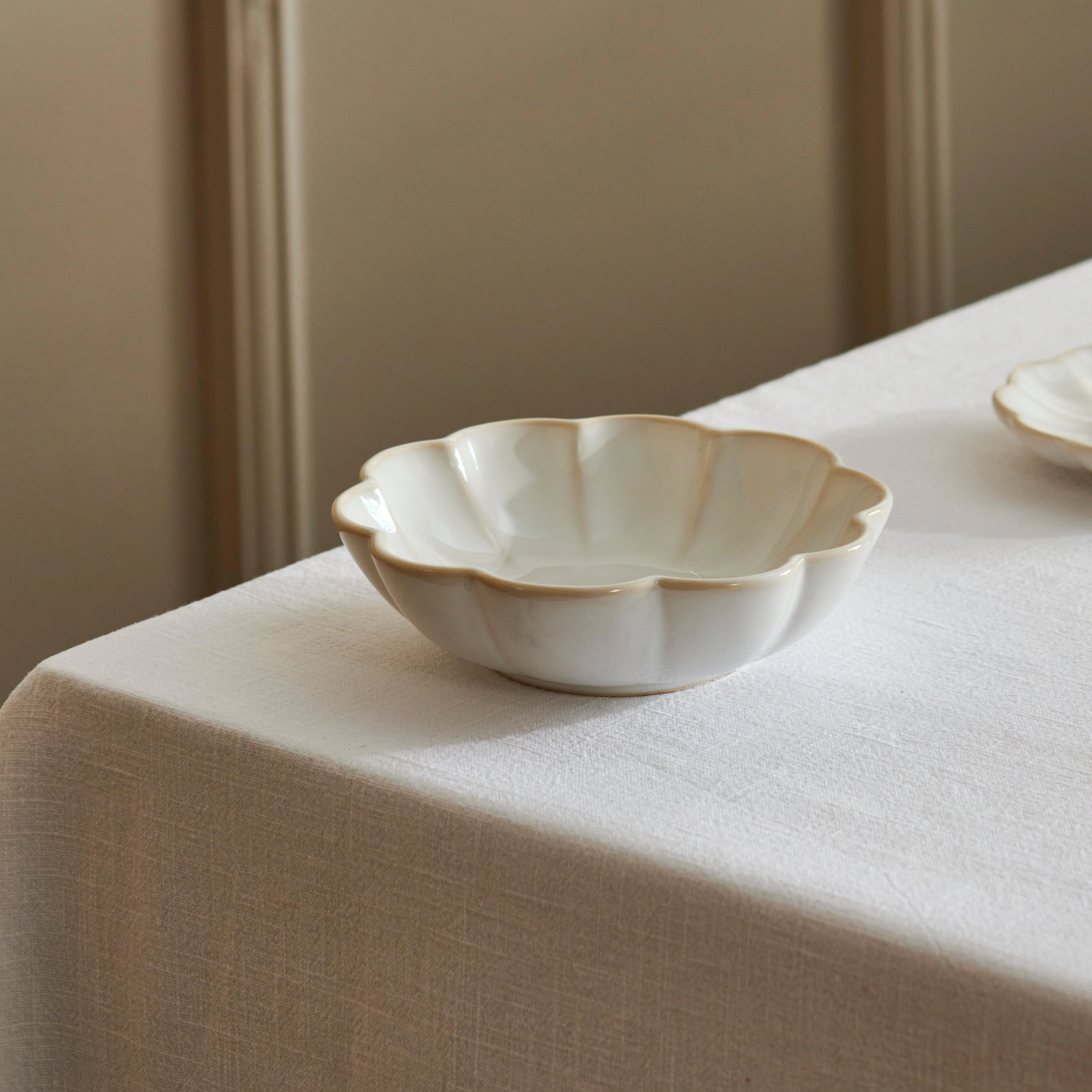DAHLIA Bowl 18 CL wit - set van 4 H 2 cm - Ø 13,5 cm