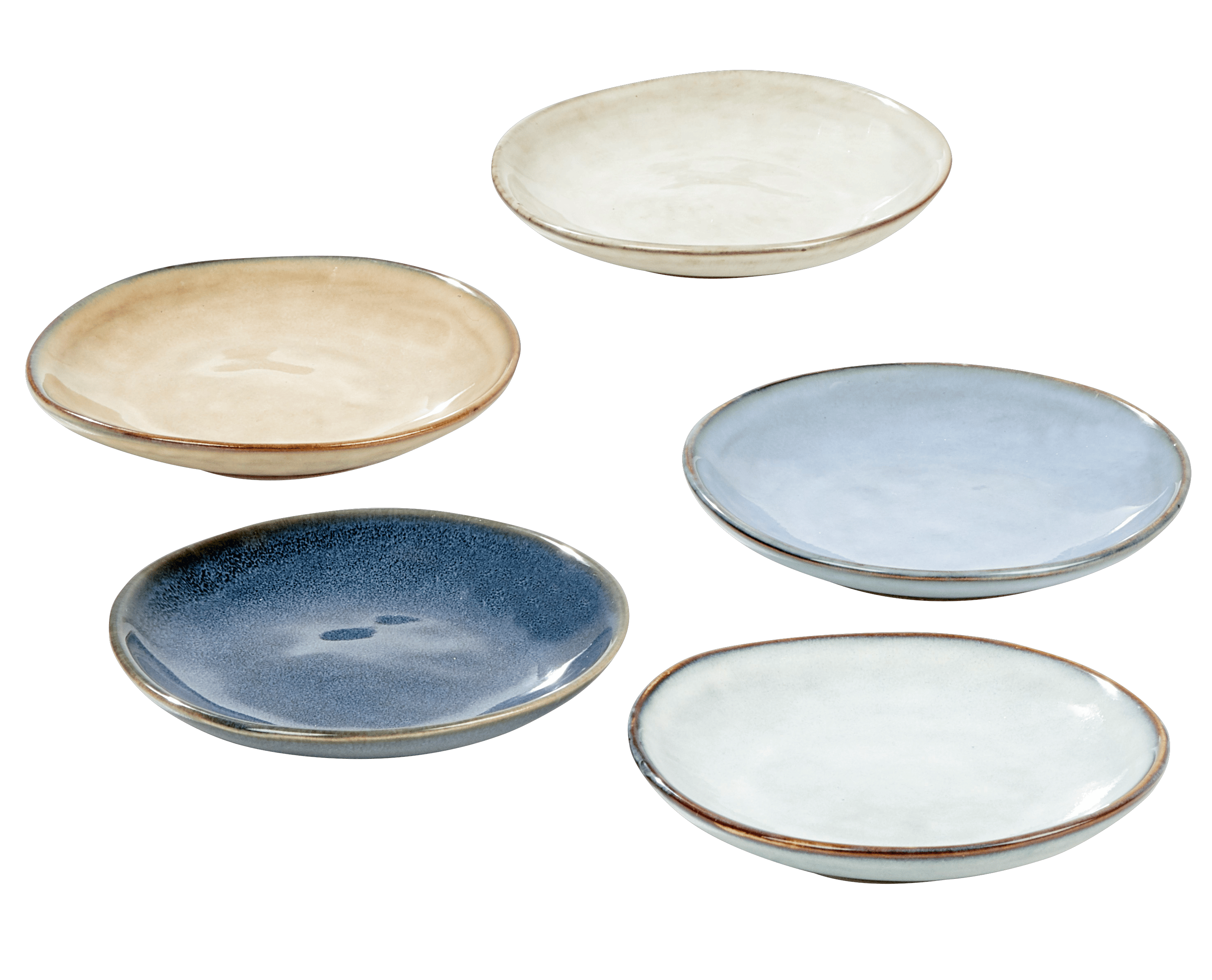 EARTH LAGOON Bord lichtgroen - set van 4 Ø 10 cm