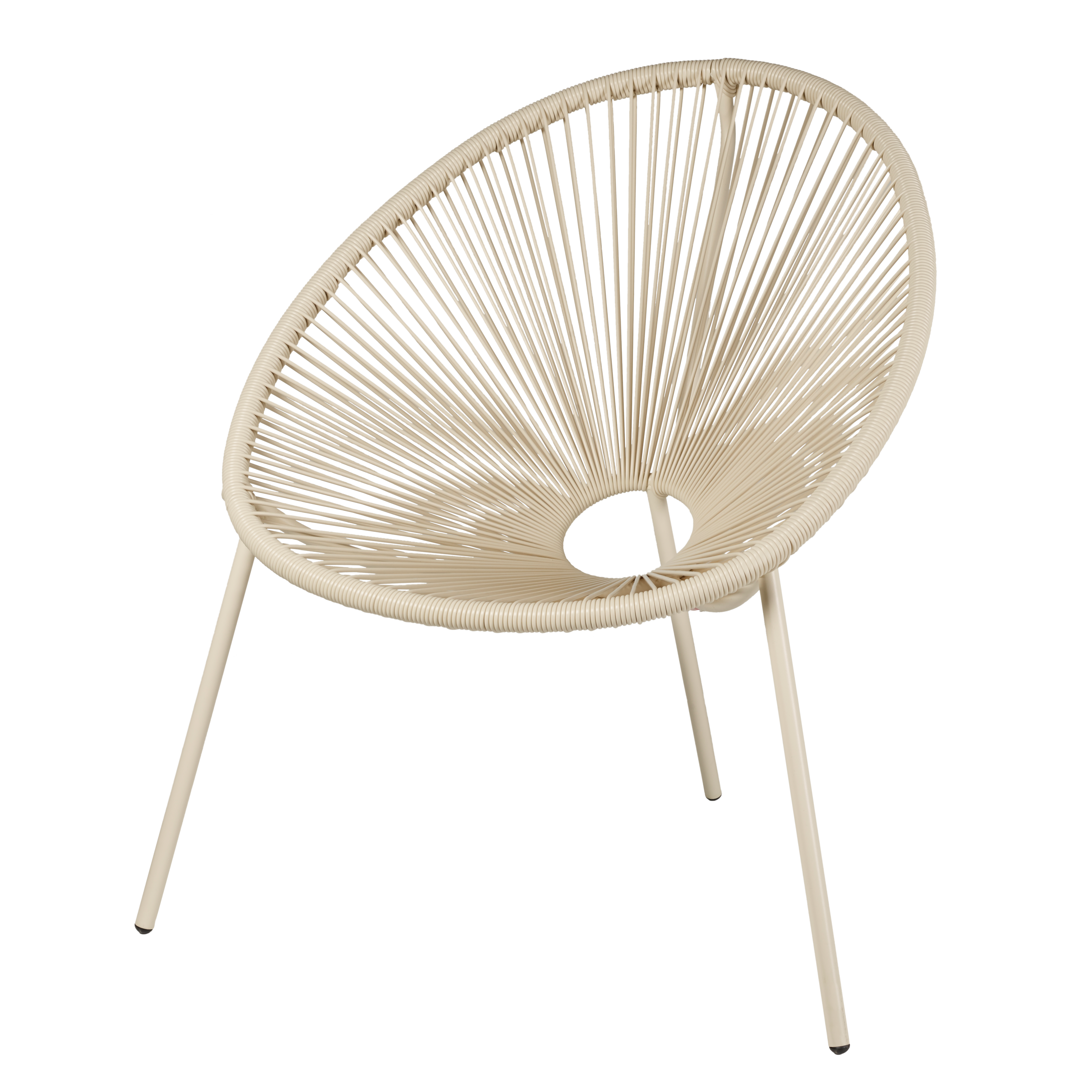 ACAPULCO Lounge stoel zandH 82 x B 75 x D 69 cm - CASA