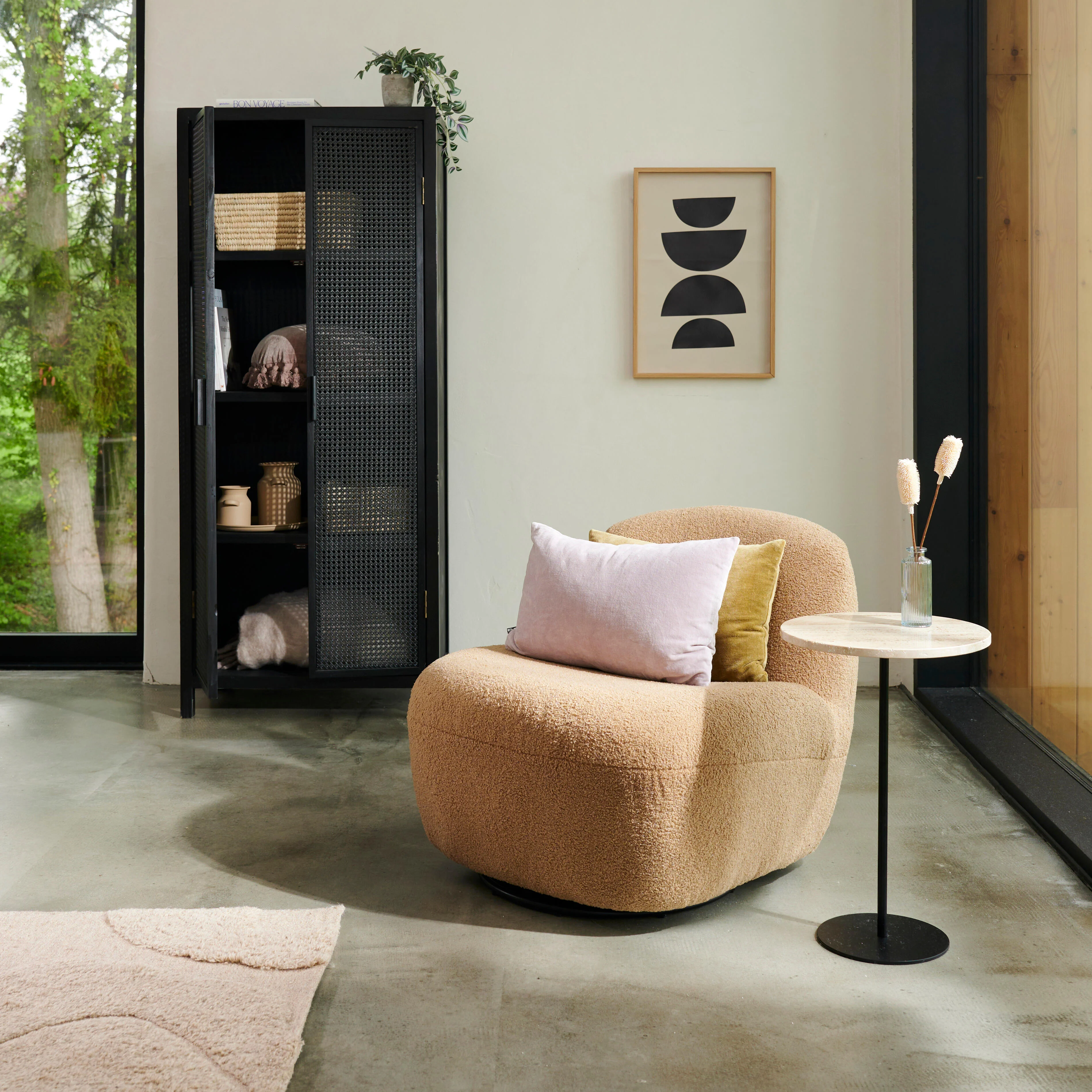 WEBSTER  Kast zwartH 165 x B 70 x D 38 cm
