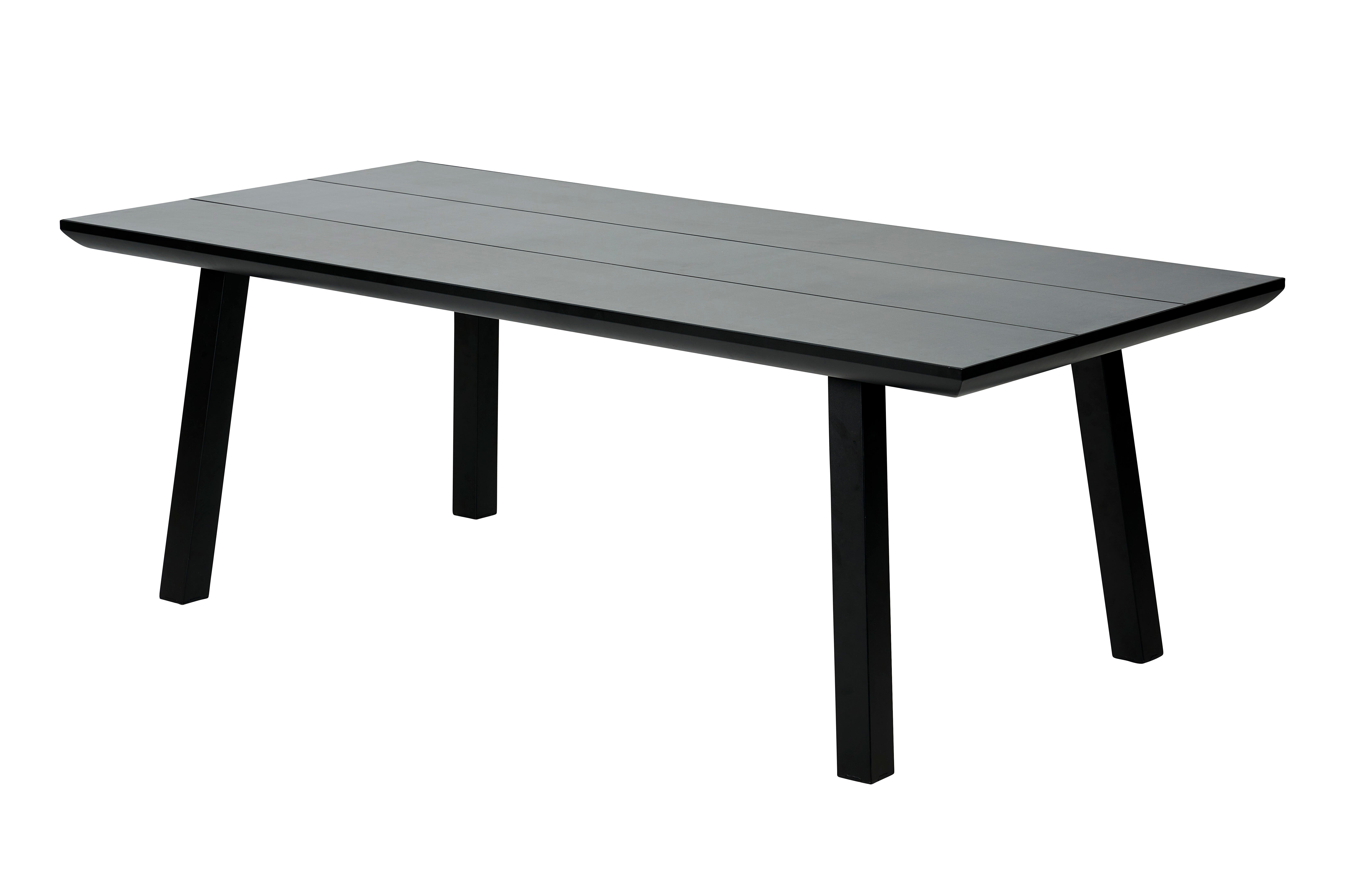 FORMAX Tuintafel met poten zwart H 5,8 x B 101 x L 216 cm