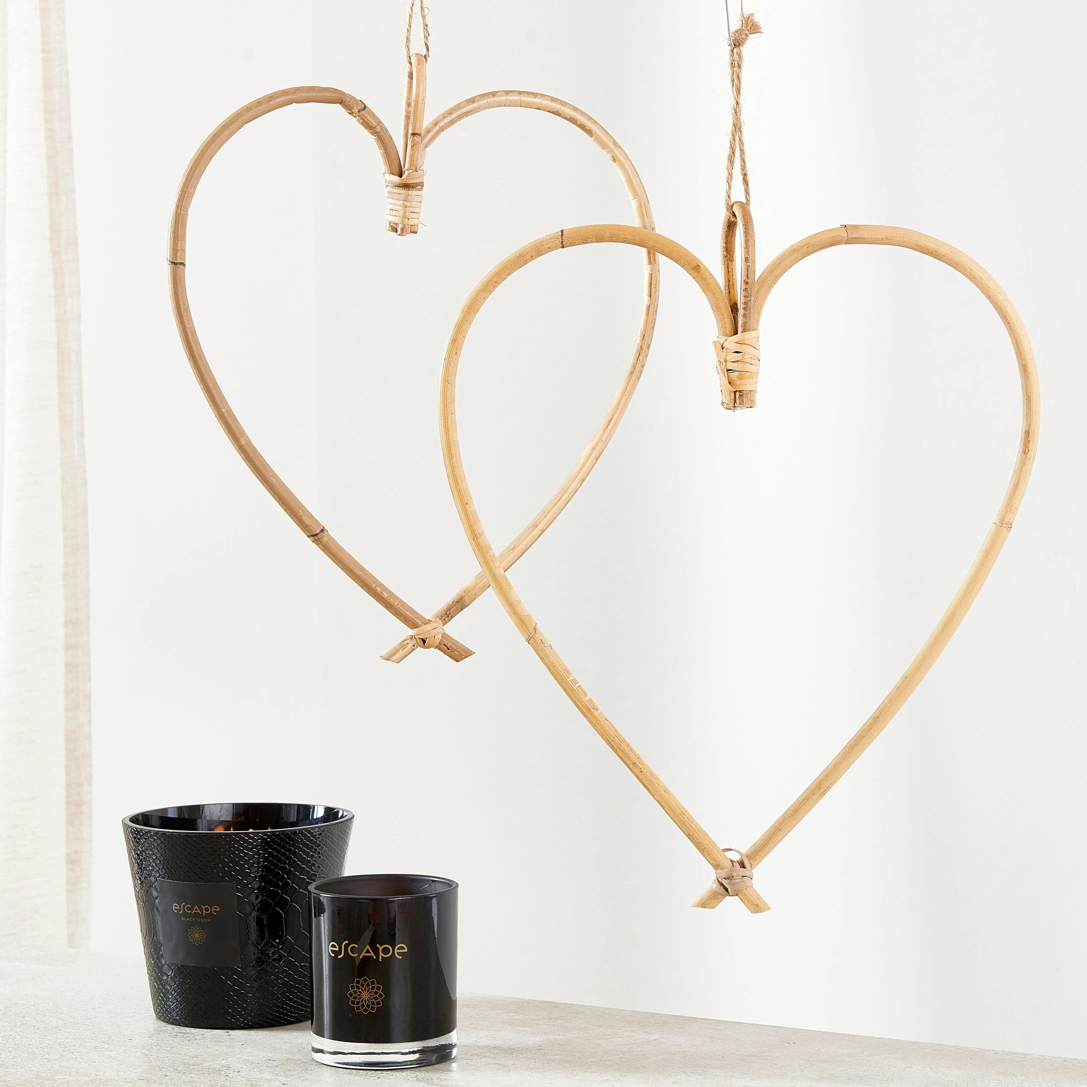 HEART Hangdecoratie naturelH 33 x B 29 cm