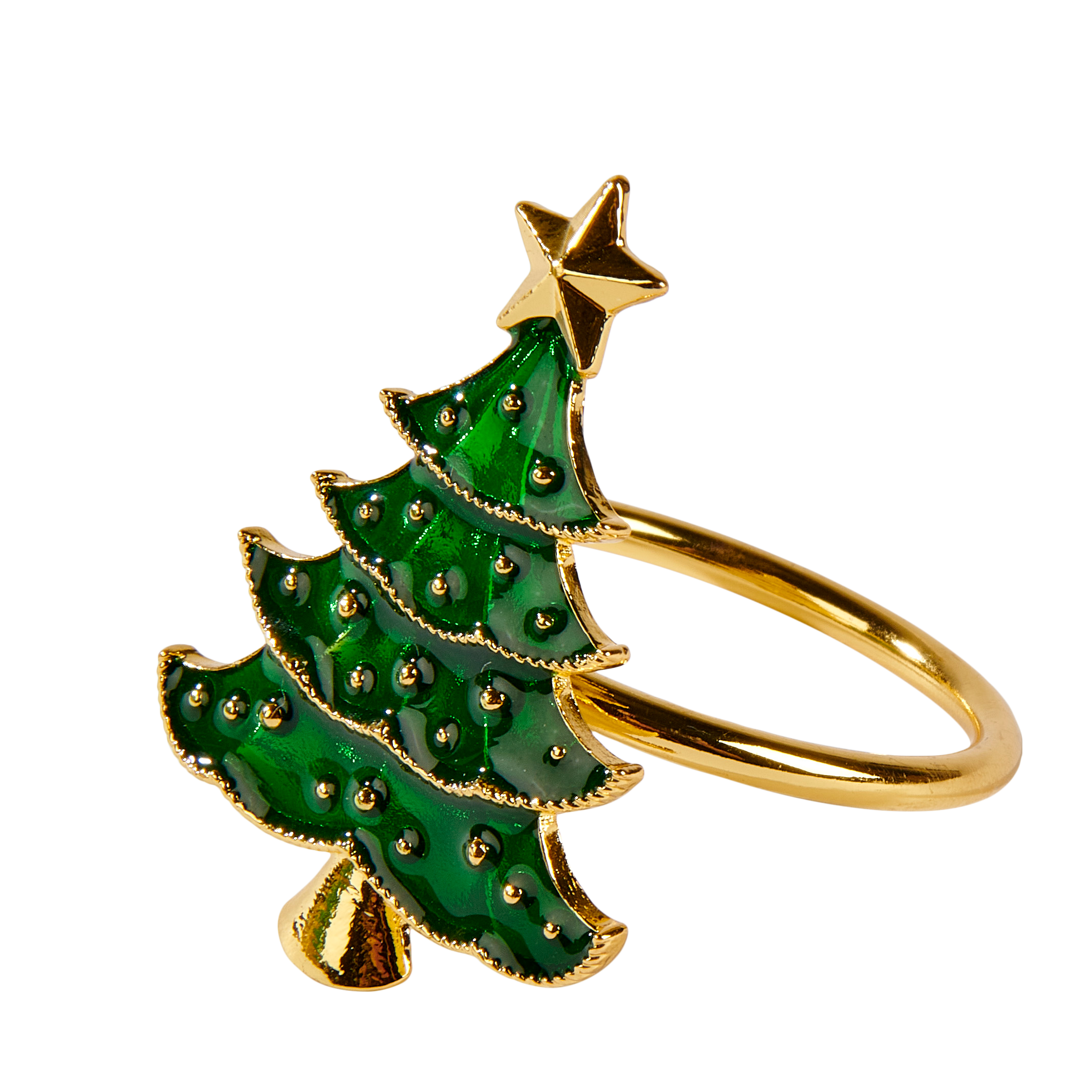 JINGLE TREE Servetring groenH 5,5 x B 4 cm