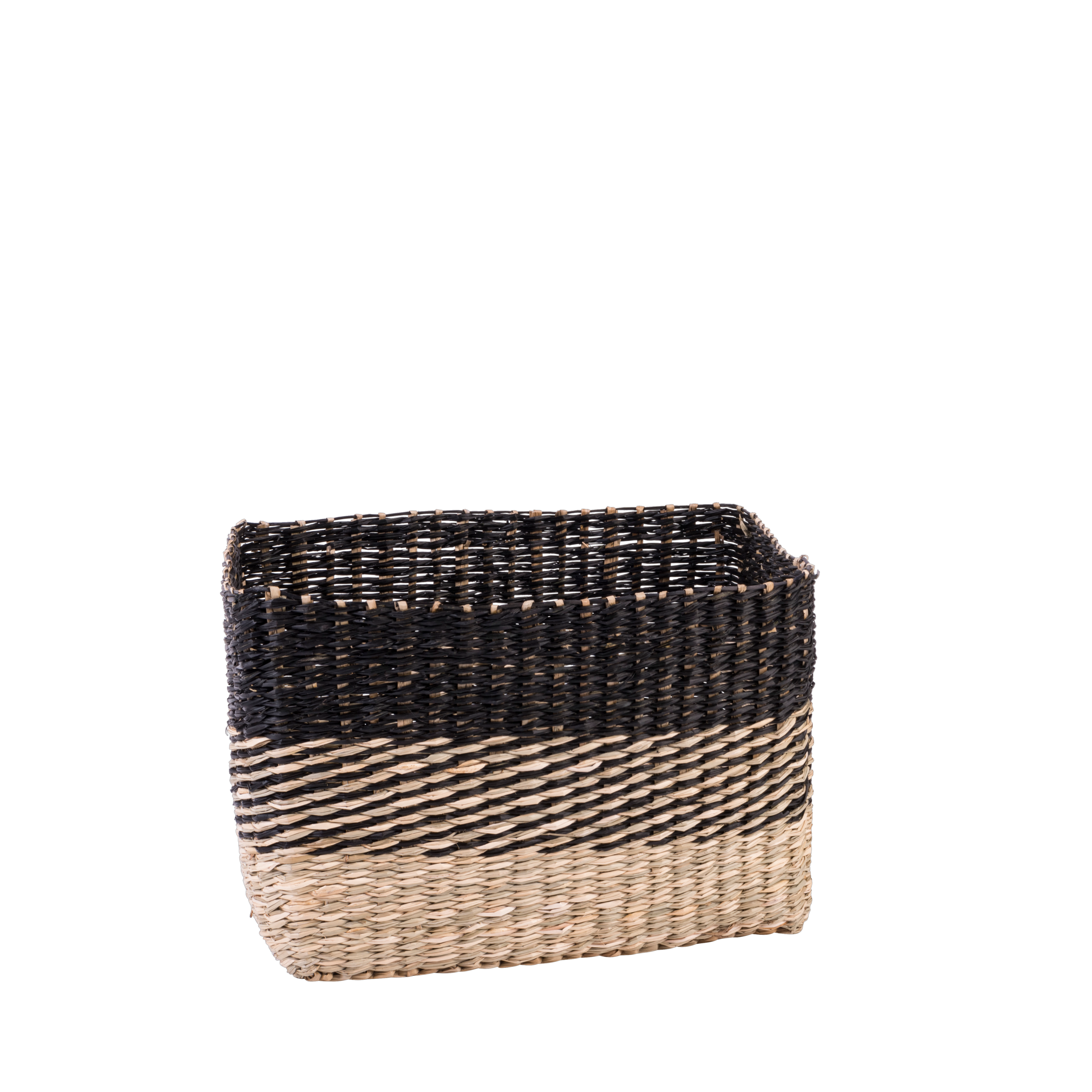 BOBO Lademand zwart, naturelH 20 x B 30 x D 20 cm - CASA