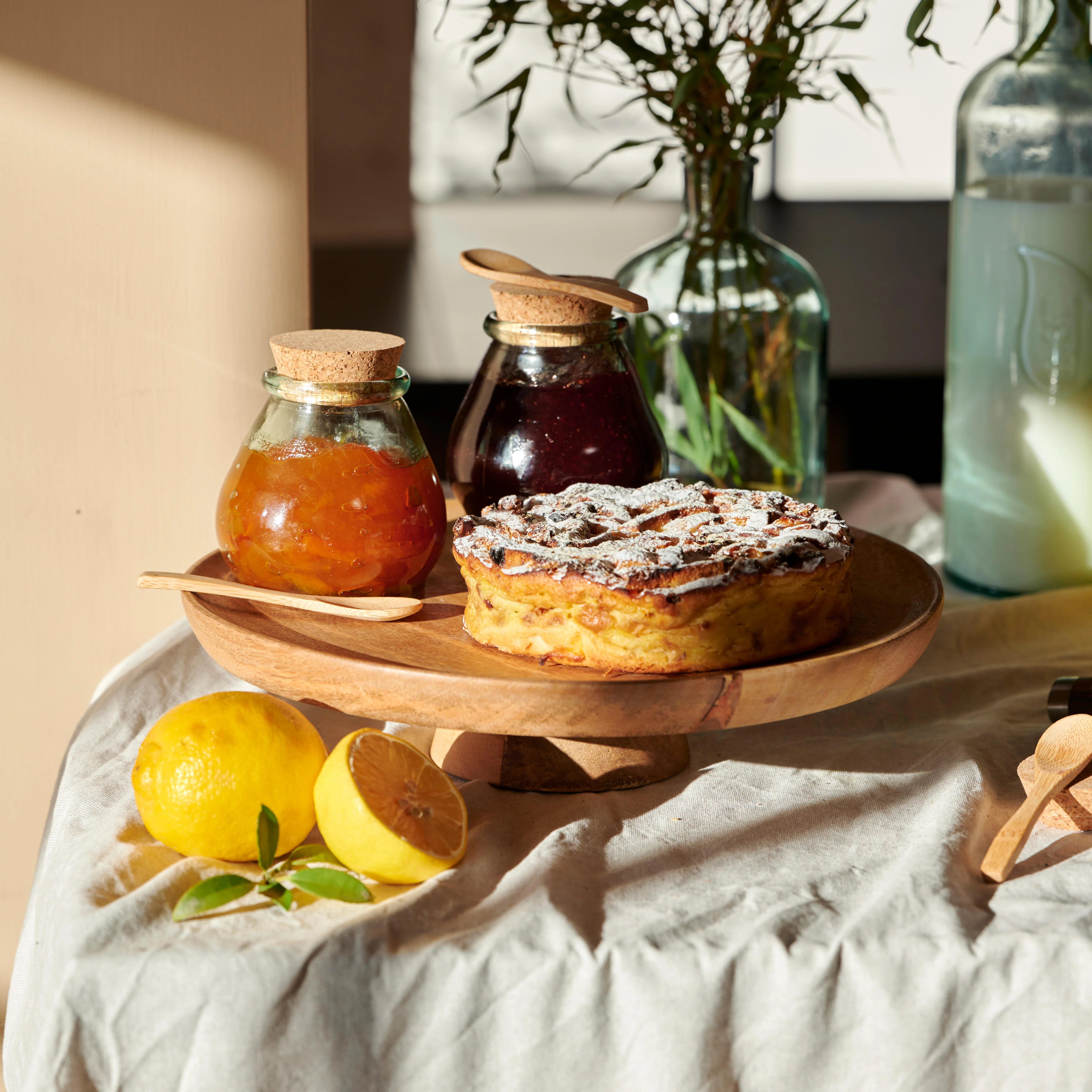 PURE LUXURY Cakestaander naturelH 7 cm - Ø 33 cm