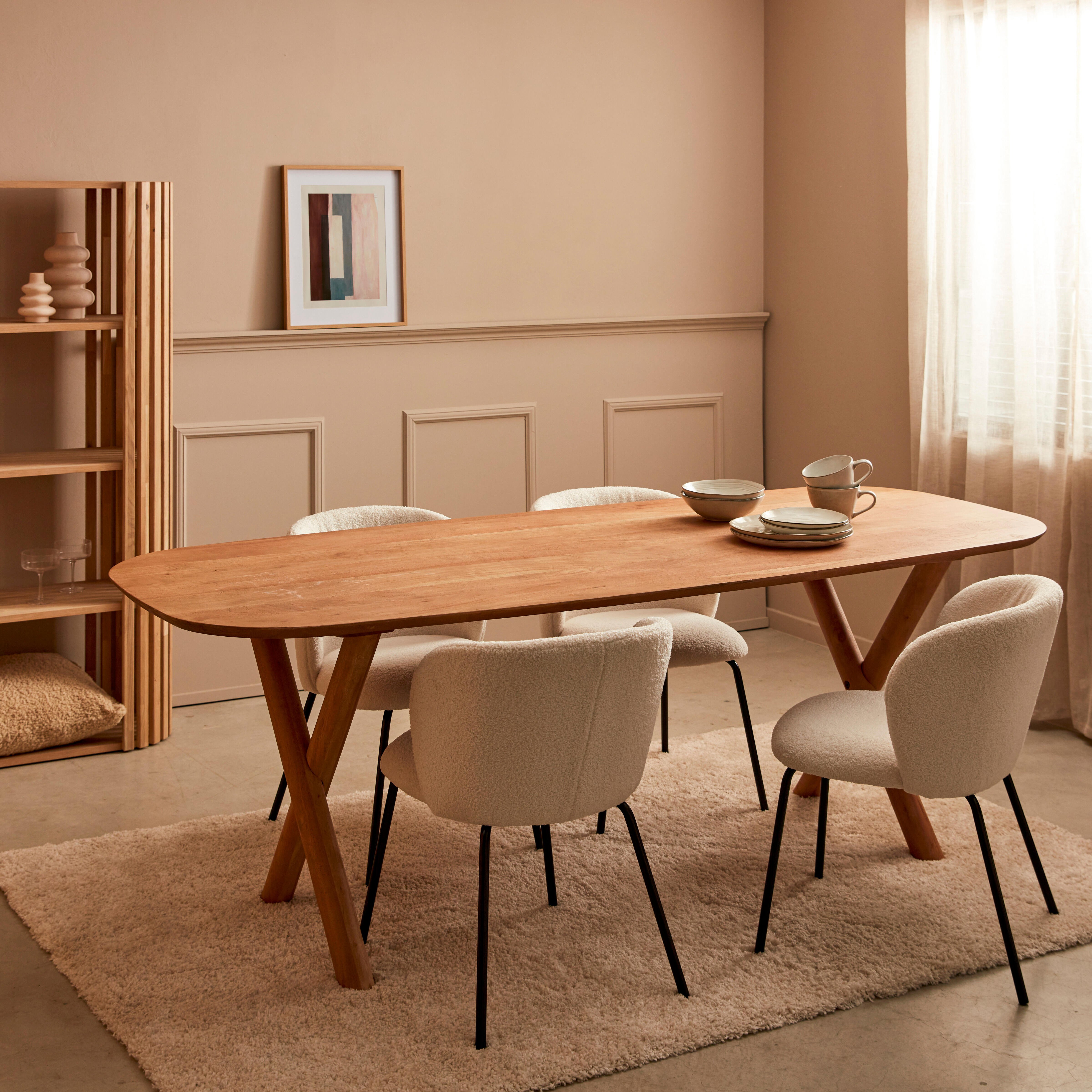 ACACIA & TATE Eetkamerset X-poten Eetkamerset 4 stoelen