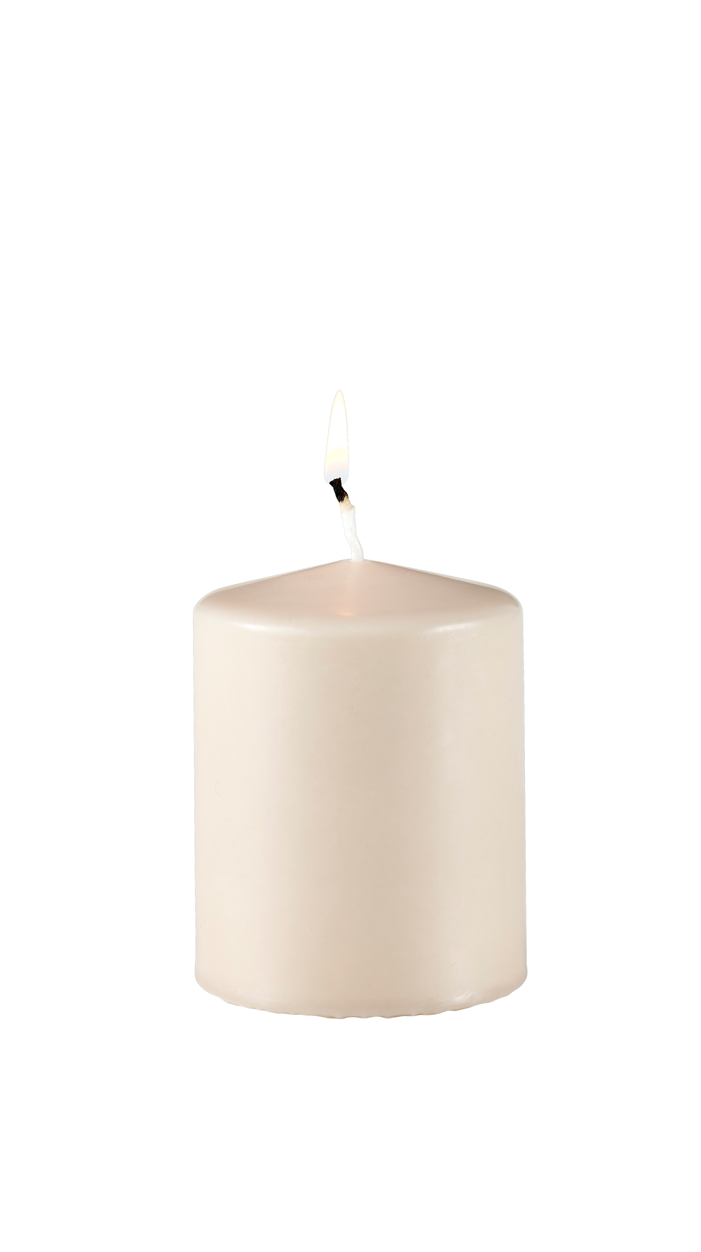 PURE Cilinderkaars lichtbruinH 9 cm - Ø 7 cm
