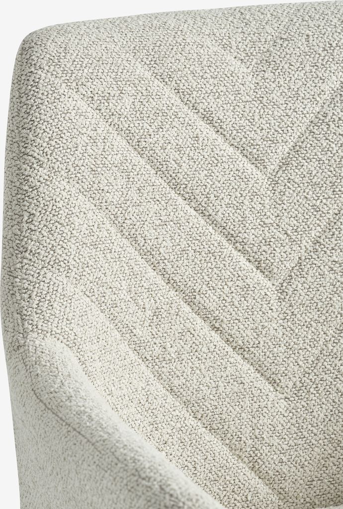 Dining chair PURHUS off-white/black - CASA