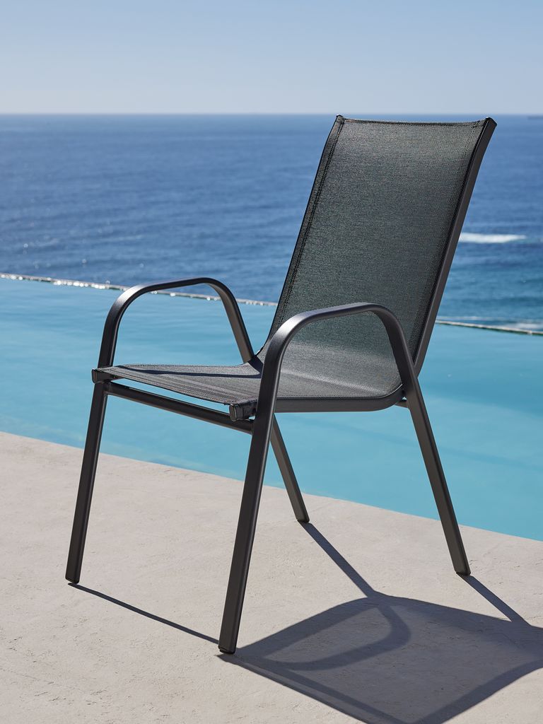 Stacking chair LEKNES black - CASA