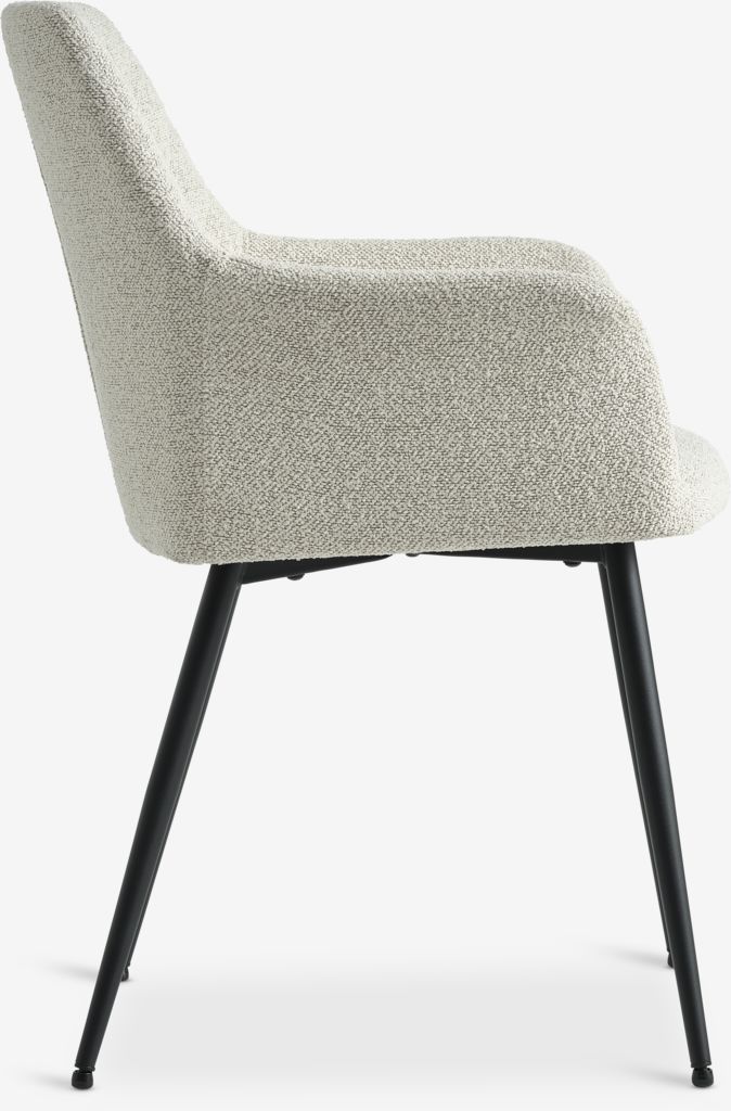 Dining chair PURHUS off-white/black - CASA