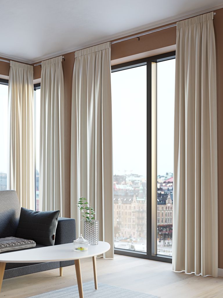 Curtain AUSTRA 1x140x300 velvet beige - CASA