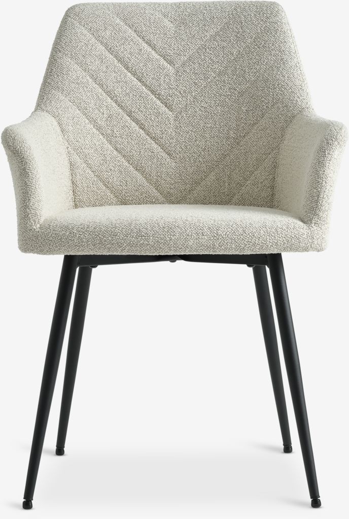 Dining chair PURHUS off-white/black - CASA