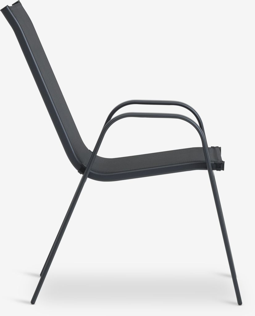 Stacking chair LEKNES black - CASA