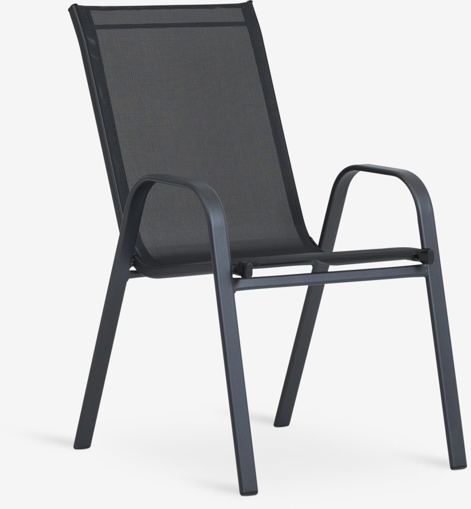 Stacking chair LEKNES black - CASA