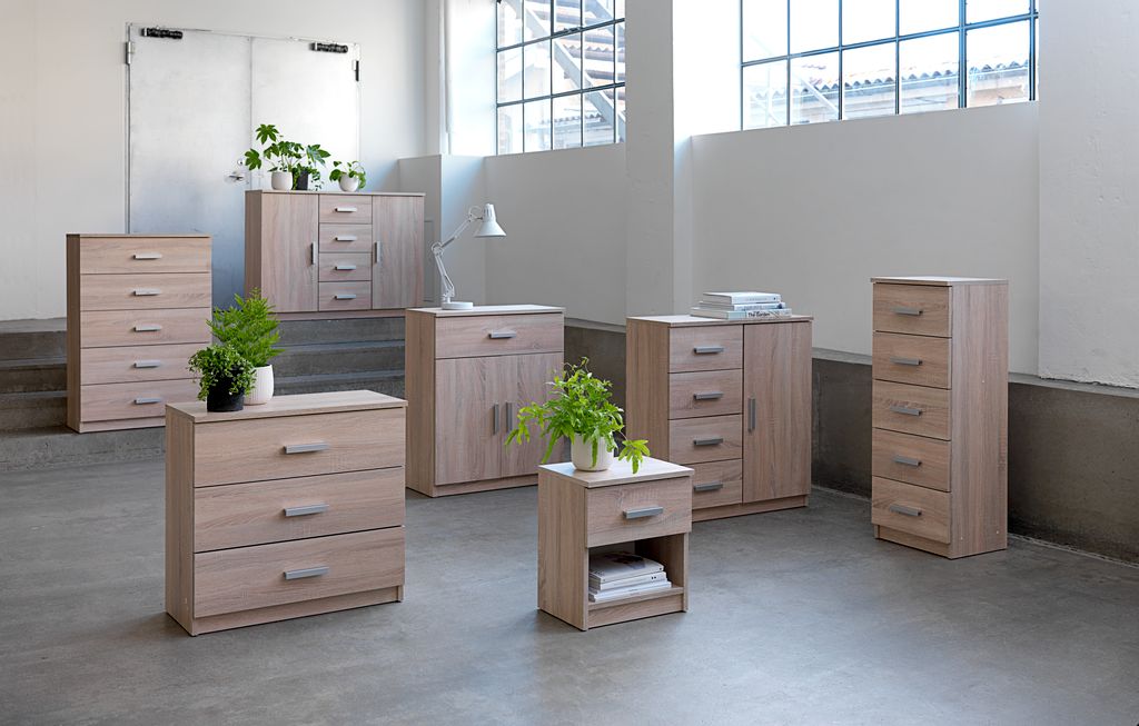 5 drawer chest TAPDRUP slim oak - CASA