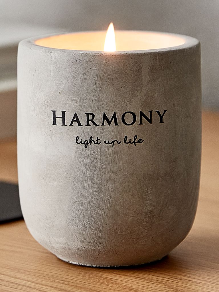 Candle BOSSE D8xH9cm light grey - CASA